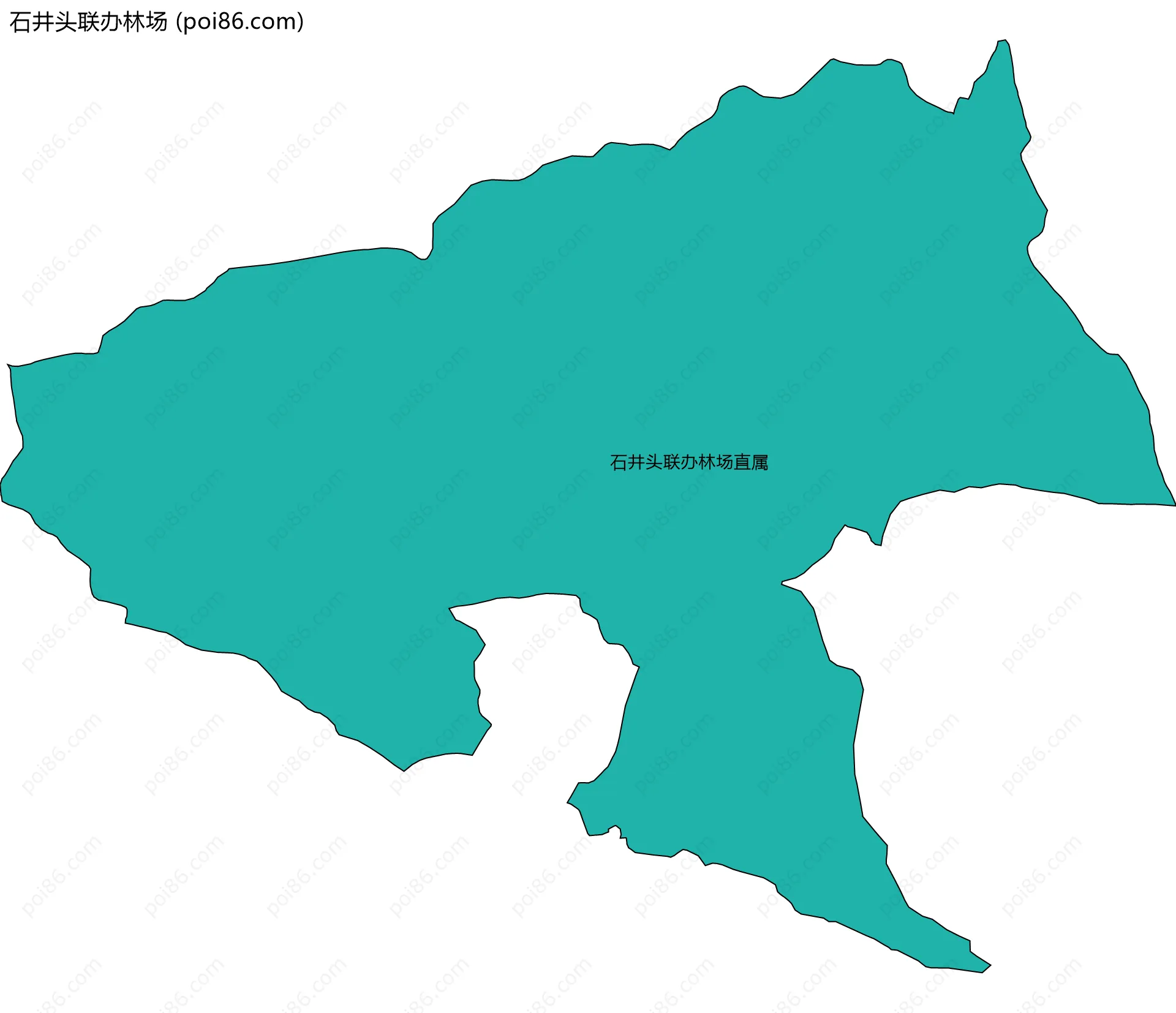 石井头联办林场边界地图(五级行政区划)