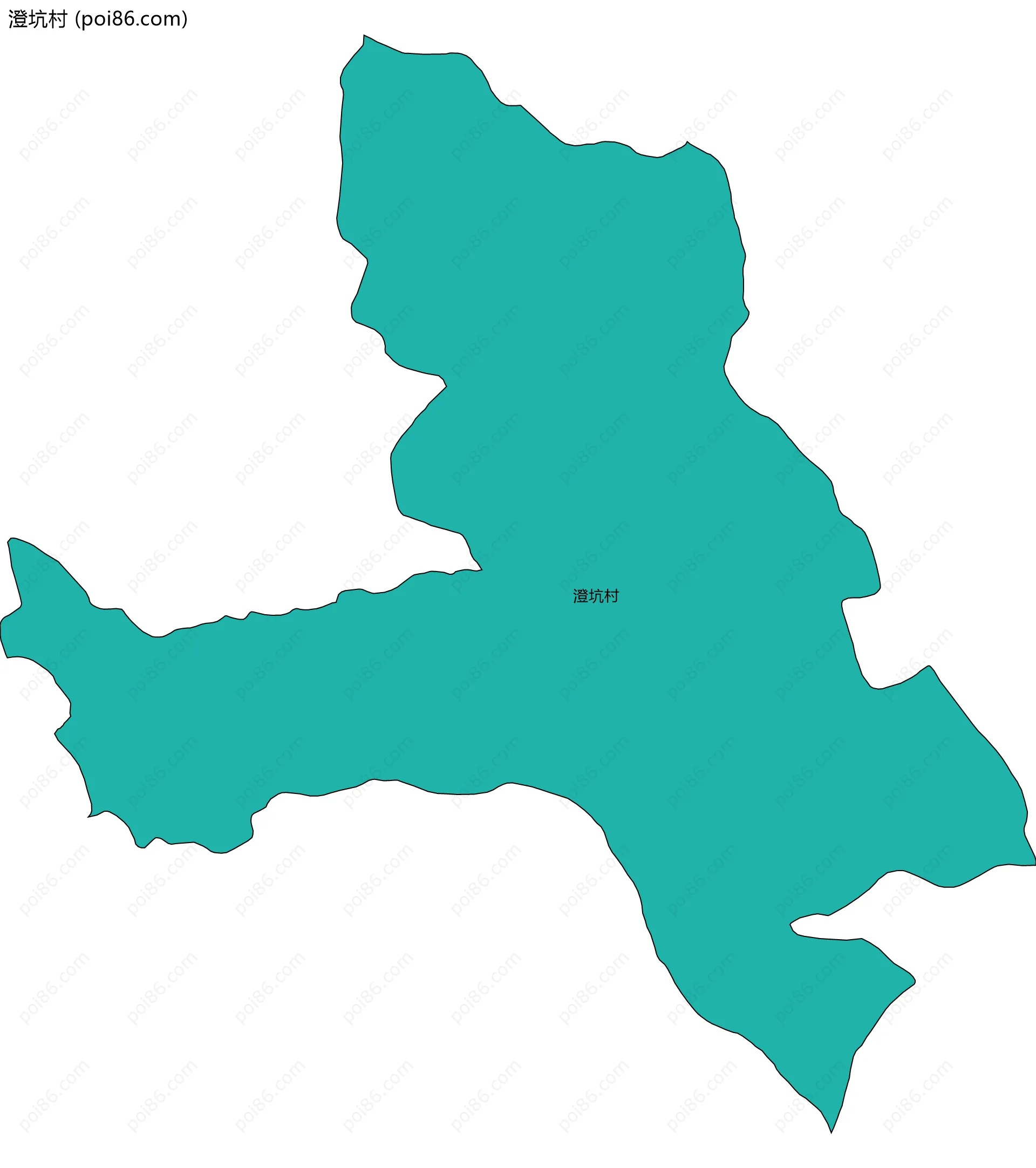 澄坑村边界地图