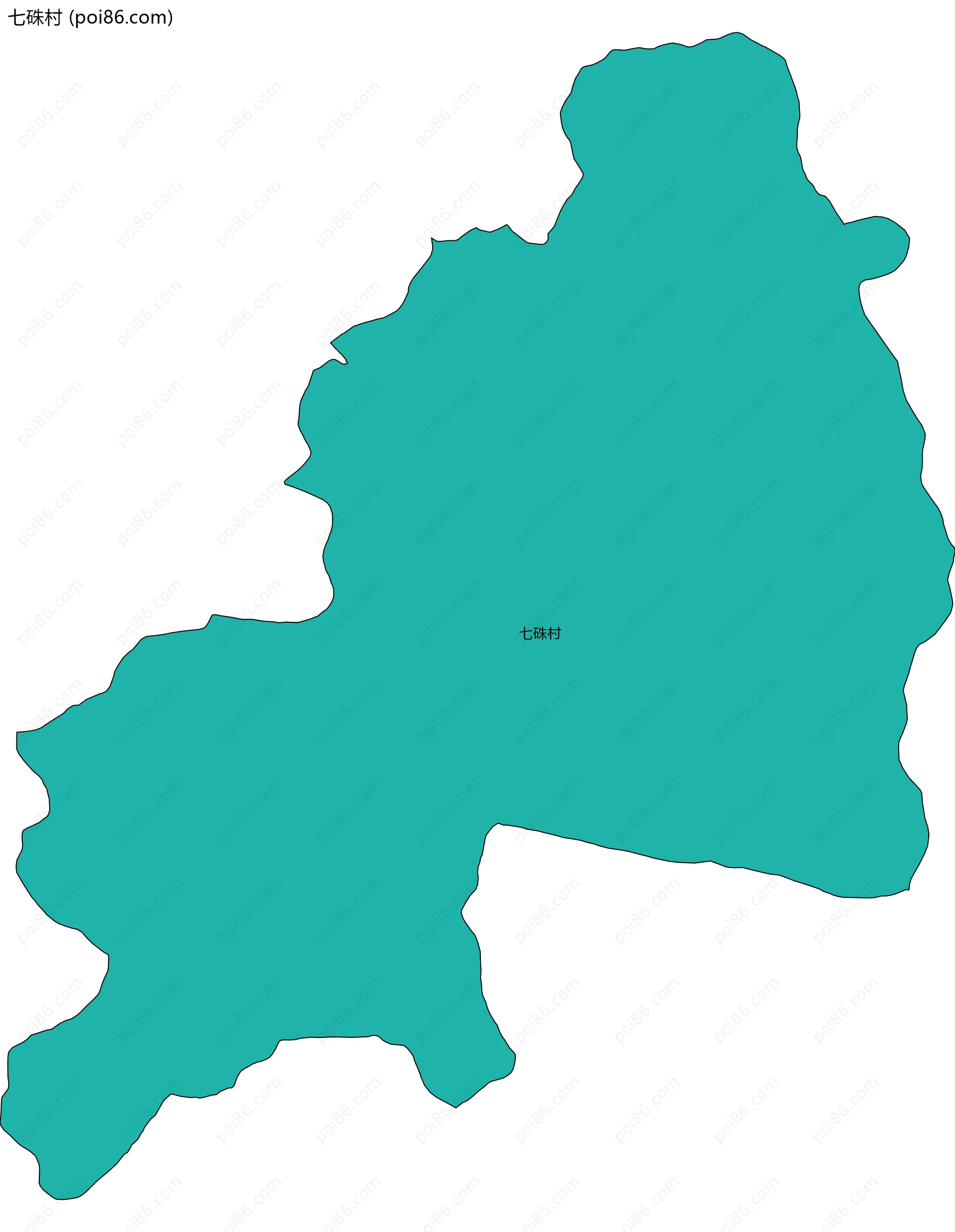 七硃村边界地图