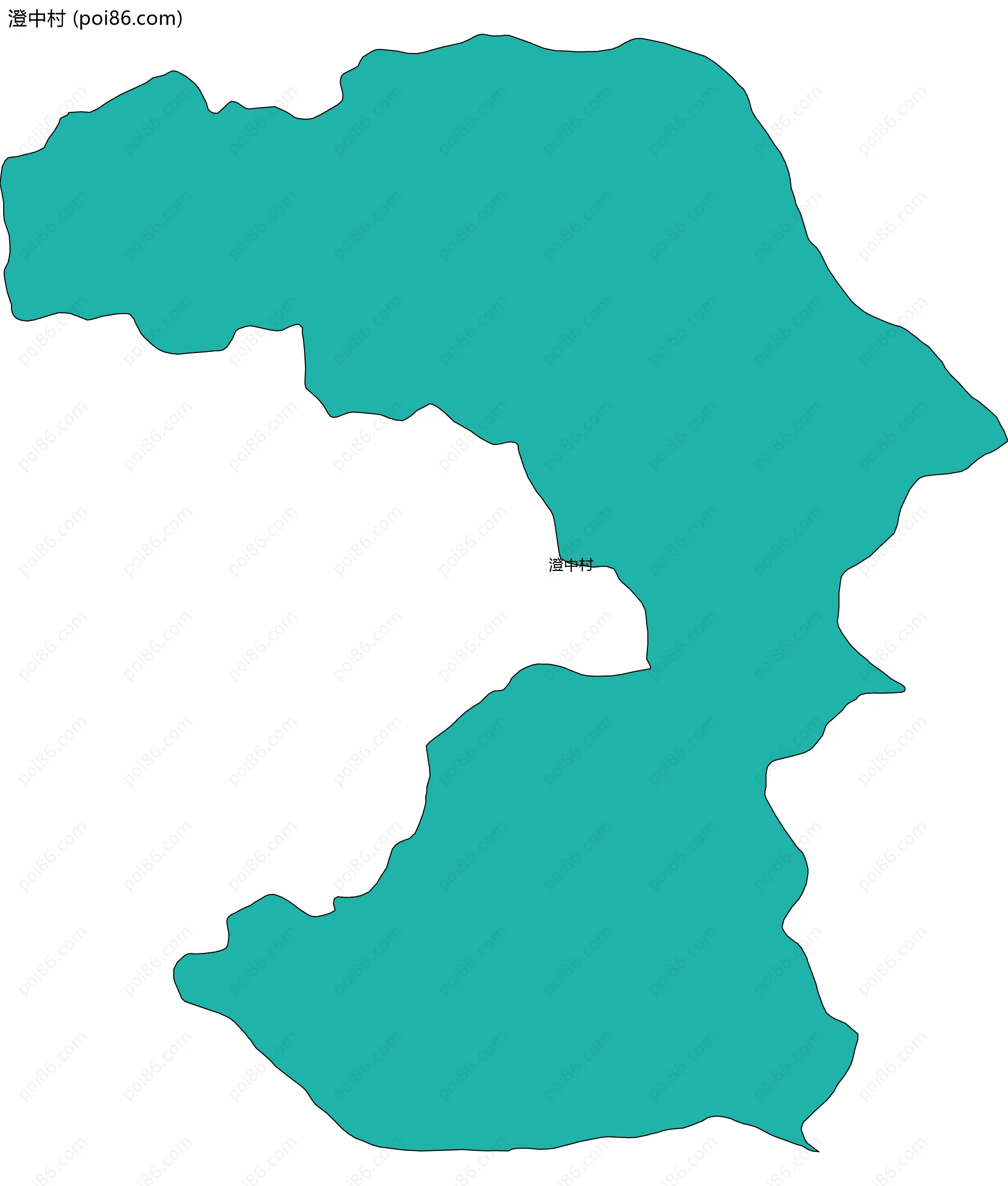 澄中村边界地图
