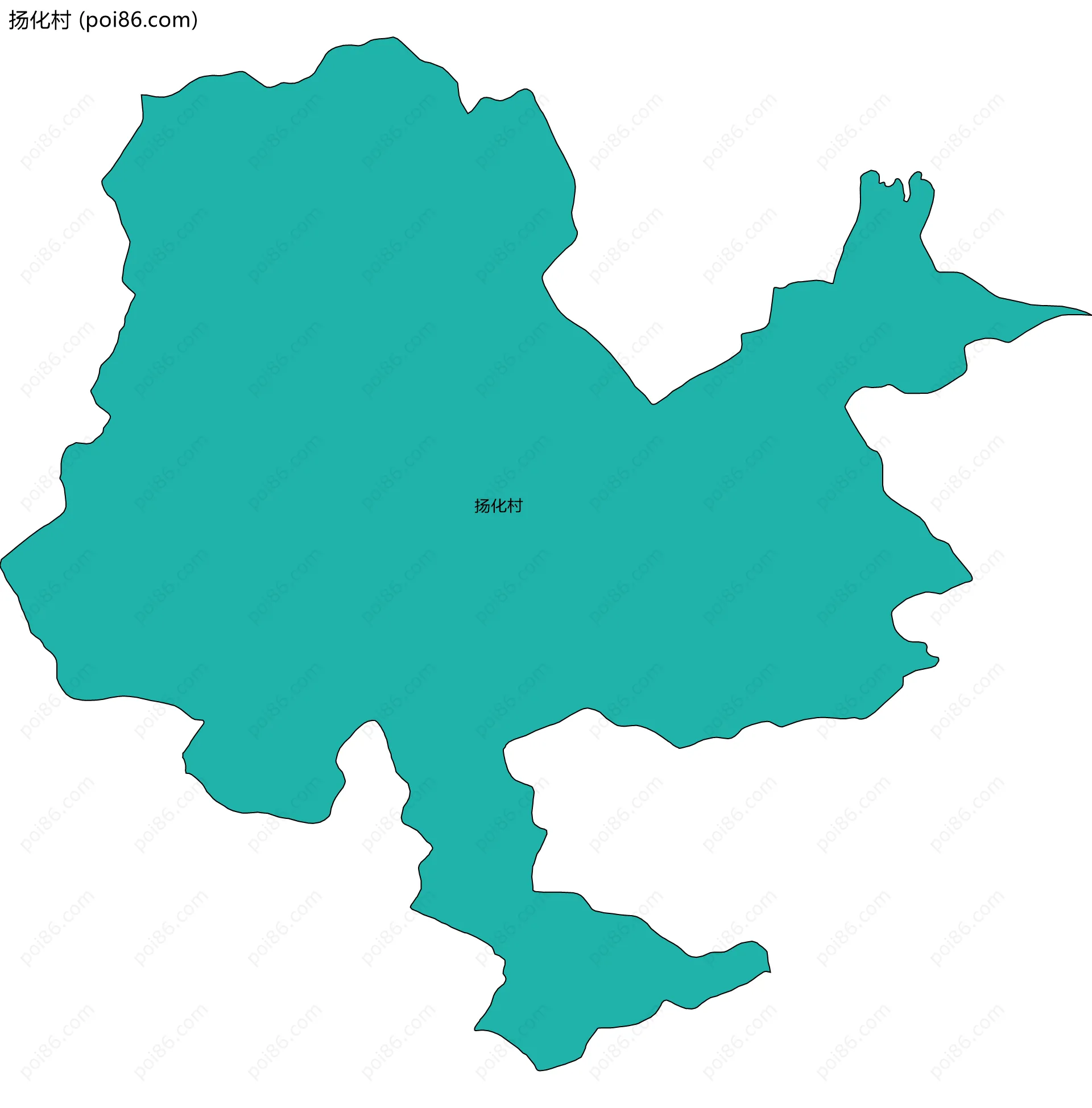 扬化村边界地图