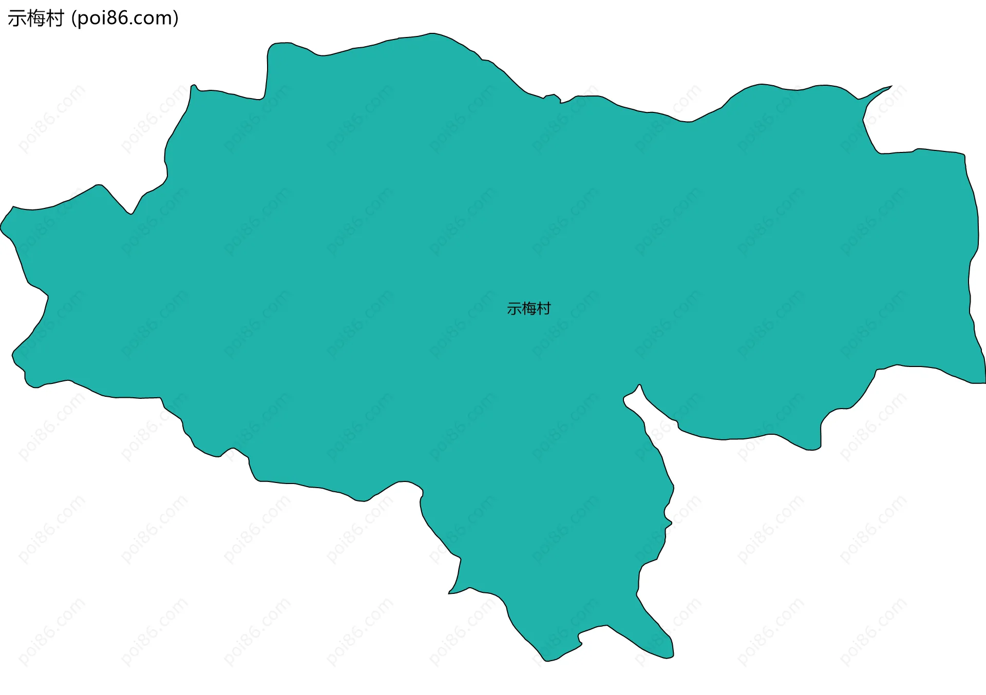 示梅村边界地图