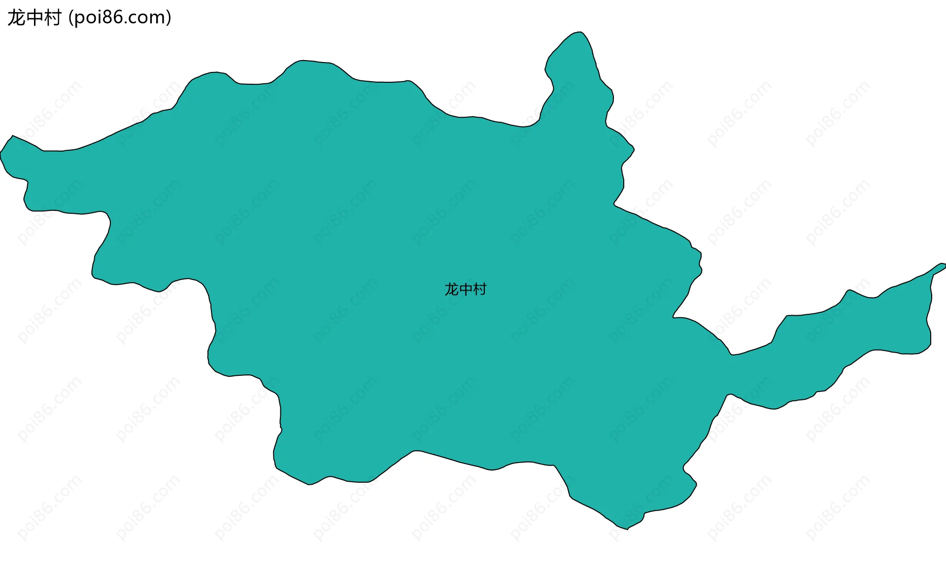 龙中村边界地图