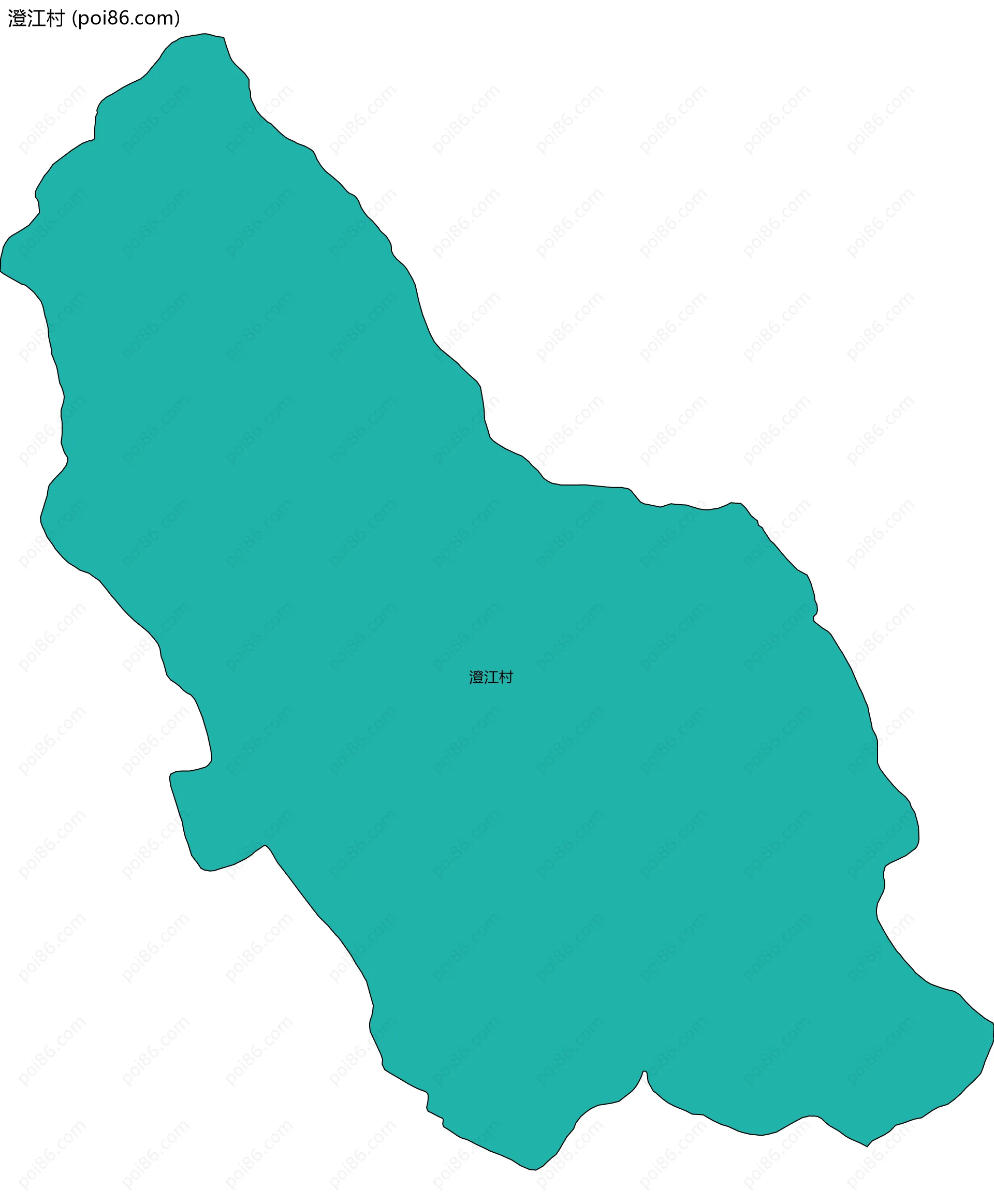 澄江村边界地图