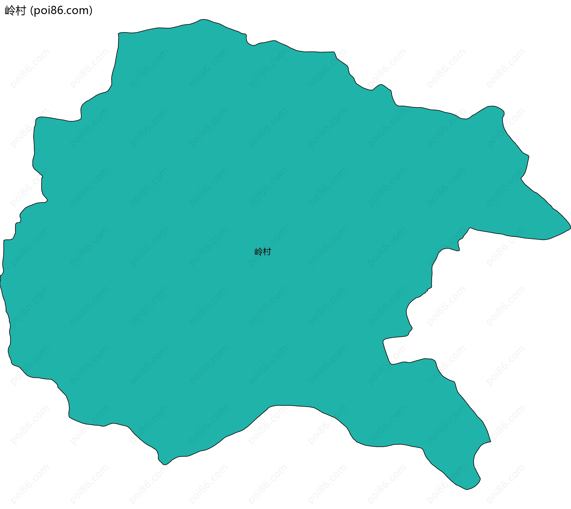 岭村边界地图