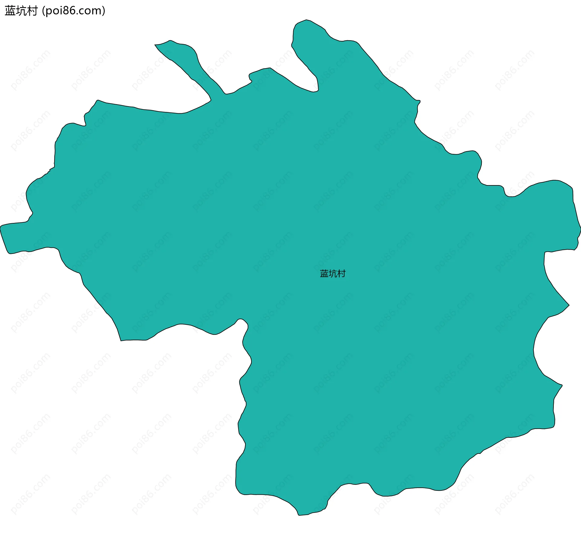 蓝坑村边界地图