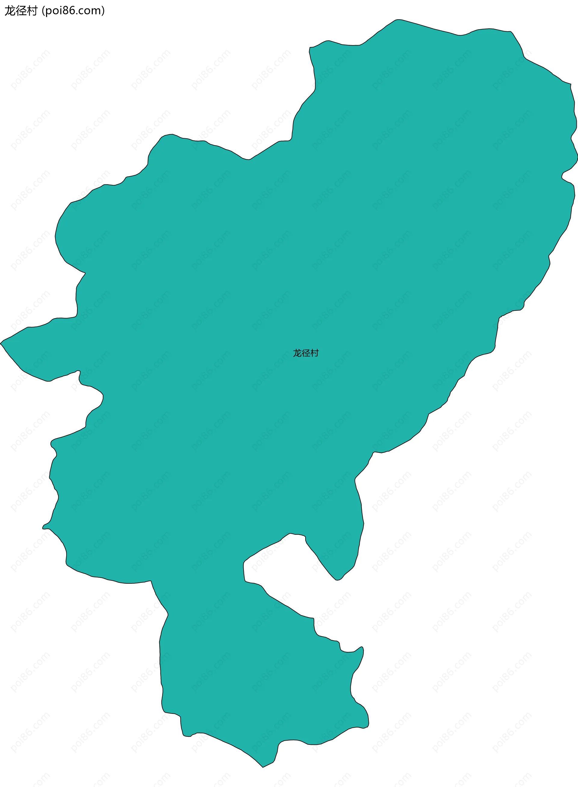 龙径村边界地图