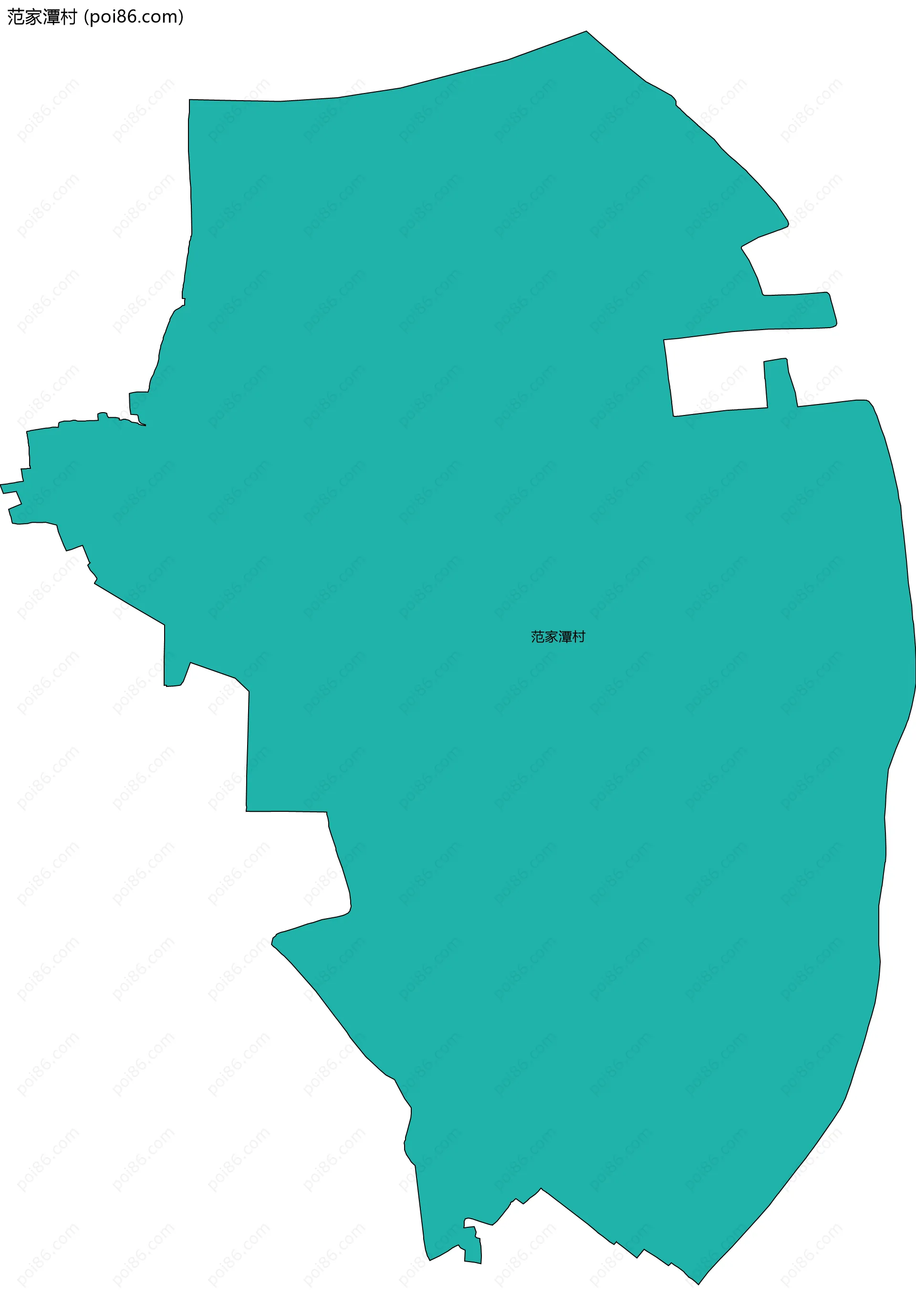 范家潭村边界地图