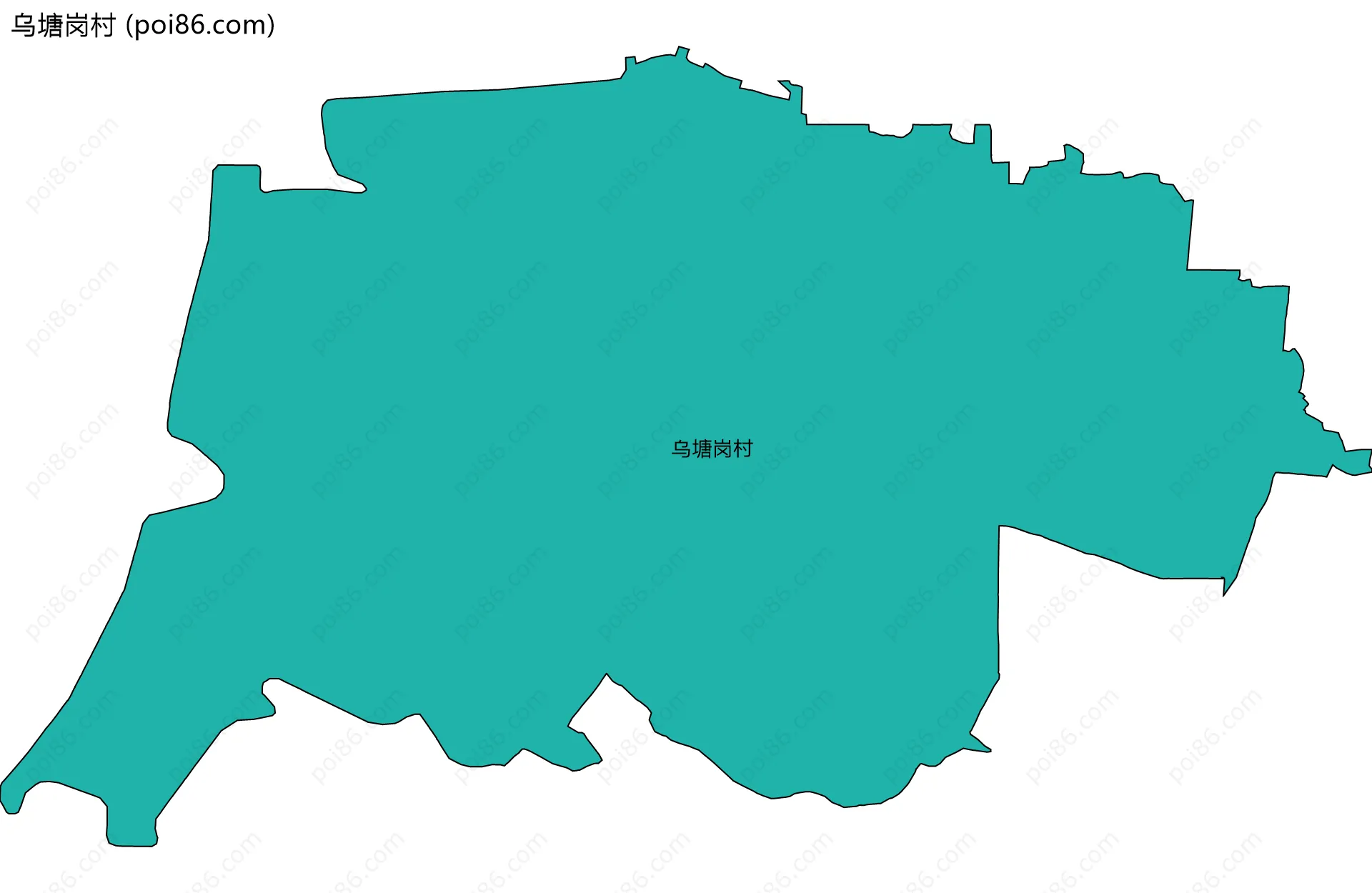 乌塘岗村边界地图