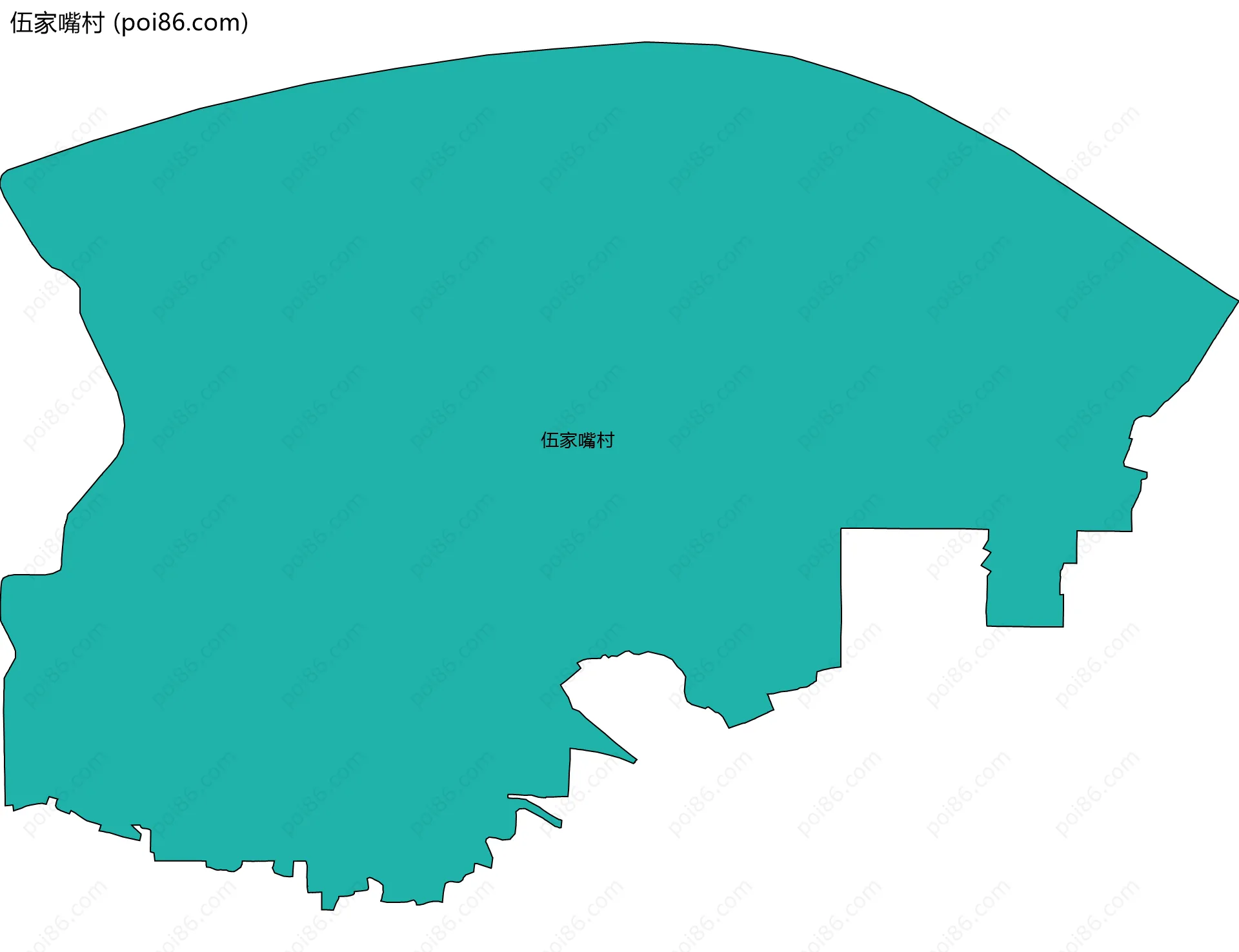 伍家嘴村边界地图
