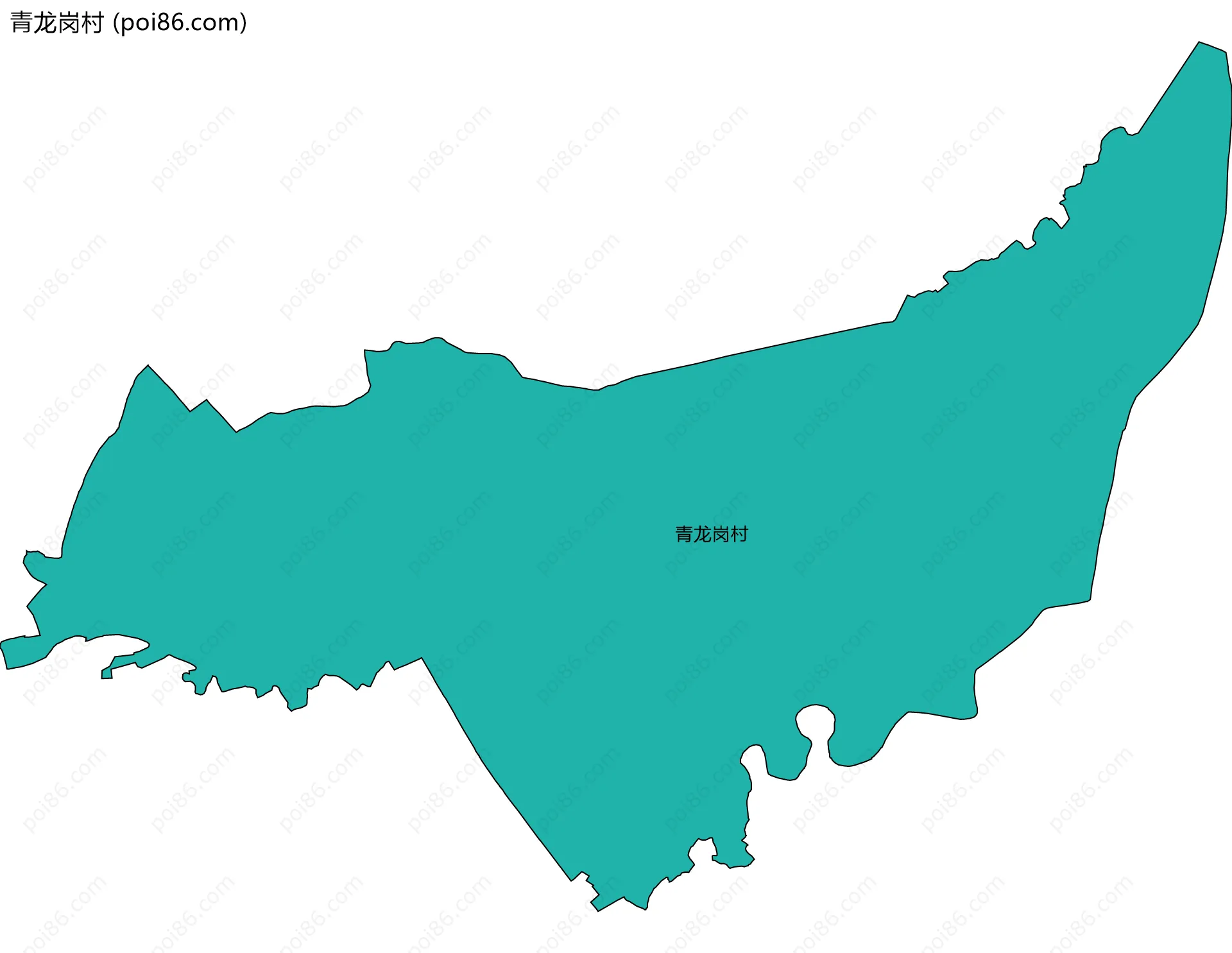 青龙岗村边界地图