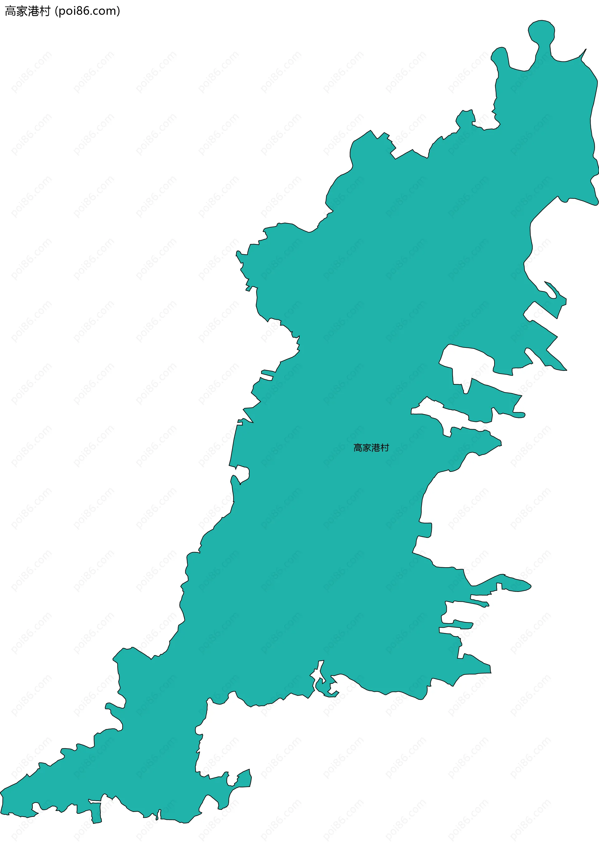 高家港村边界地图