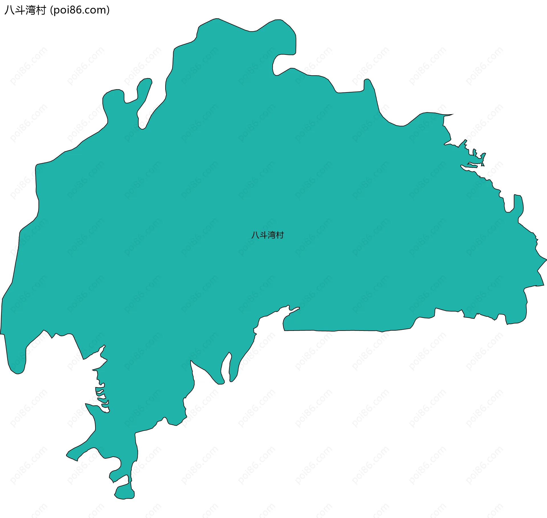 八斗湾村边界地图