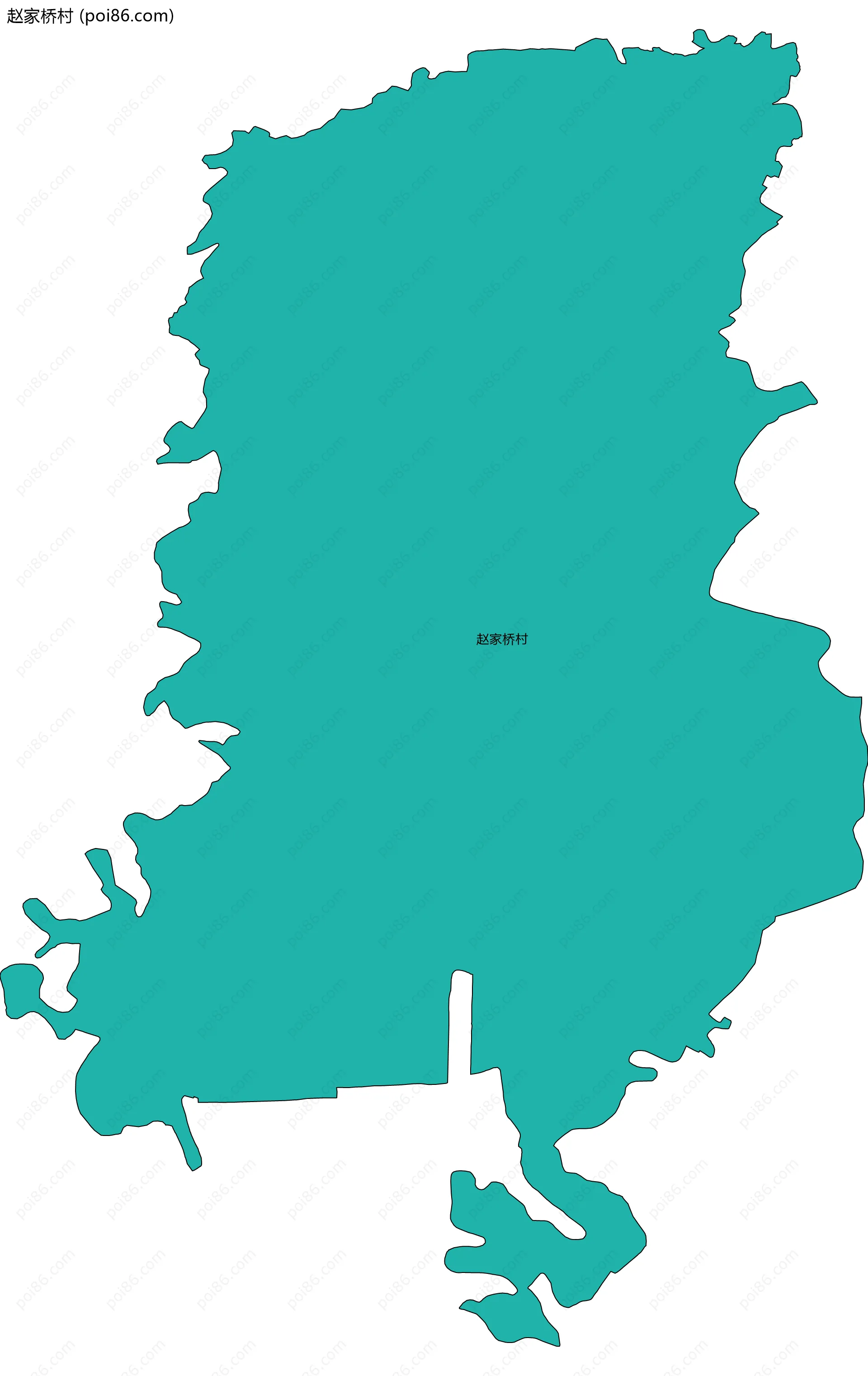 赵家桥村边界地图