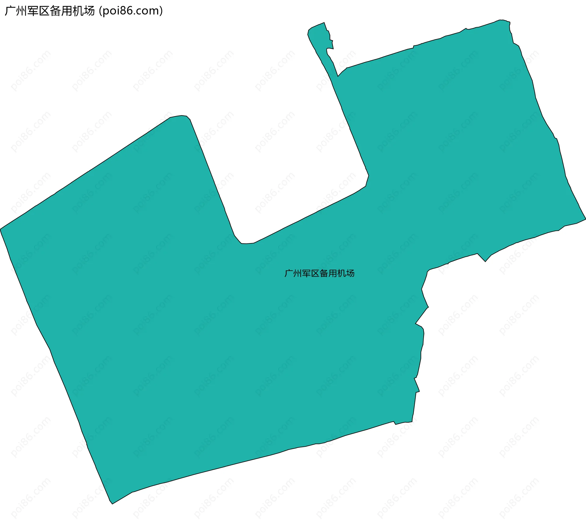 广州军区备用机场边界地图