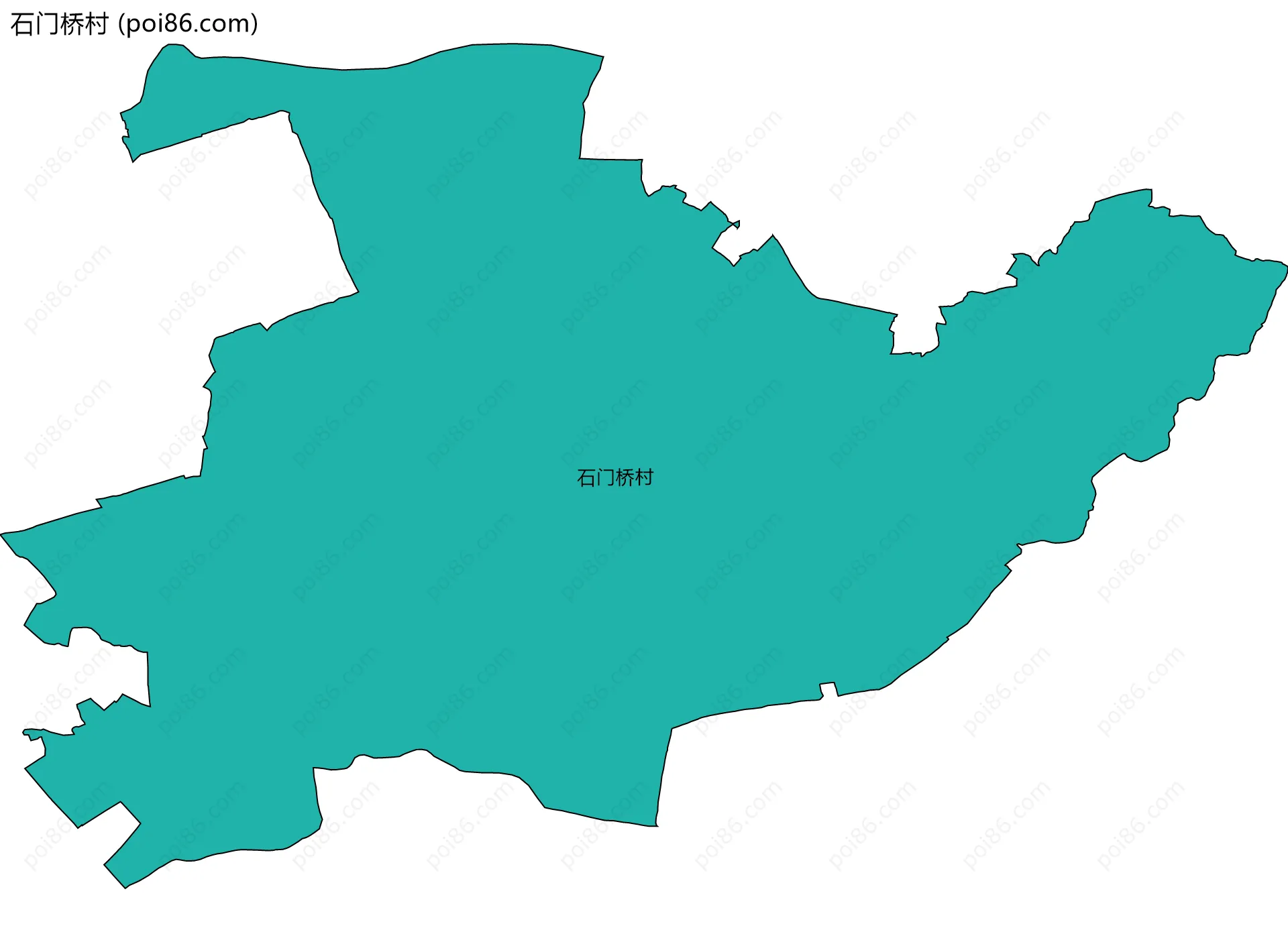石门桥村边界地图
