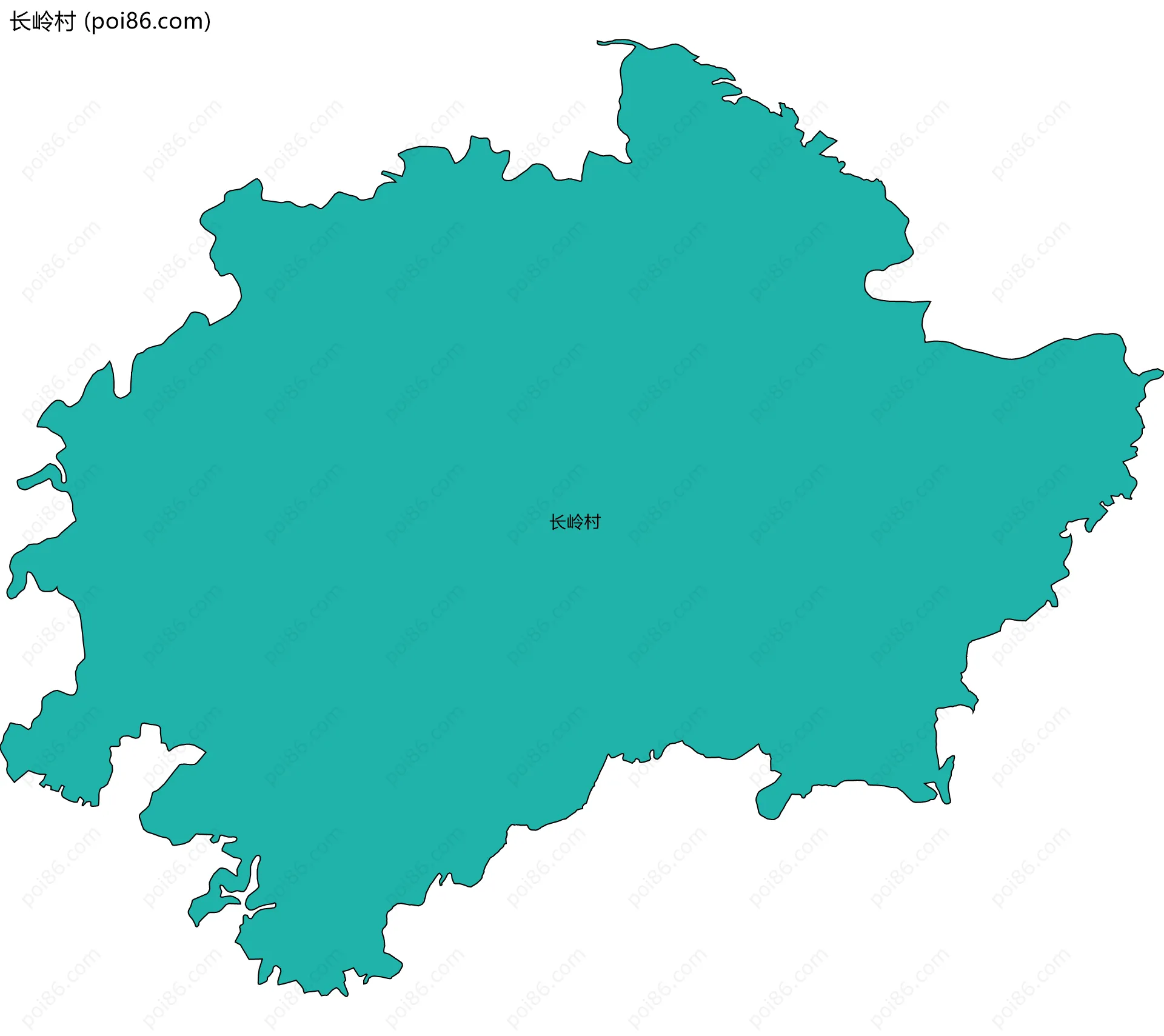 长岭村边界地图