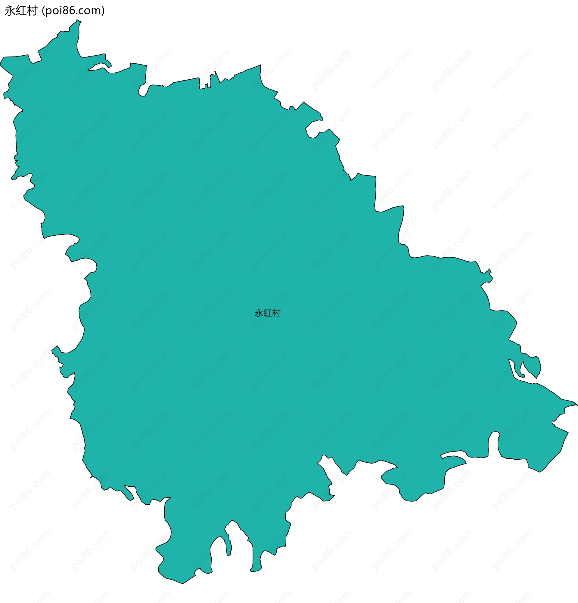 永红村边界地图