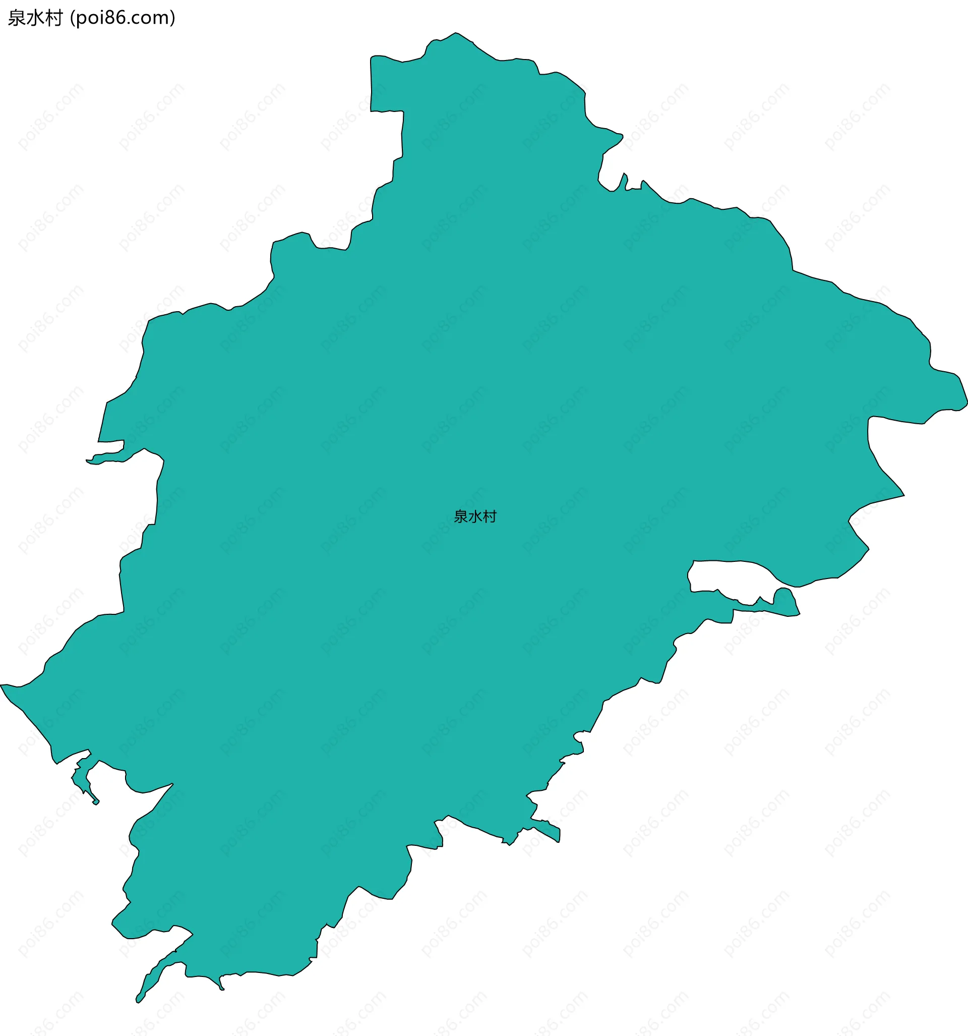 泉水村边界地图