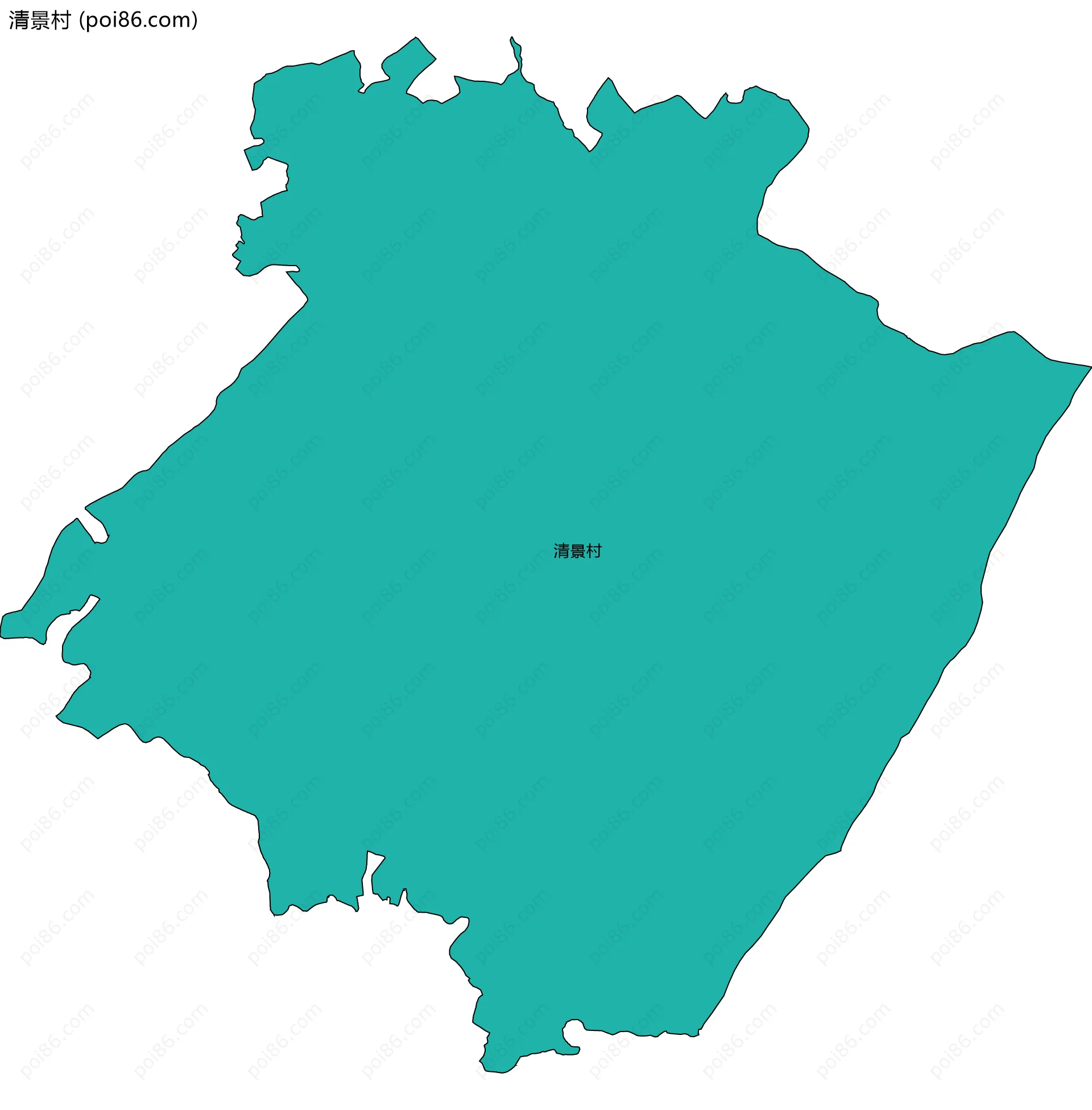 清景村边界地图