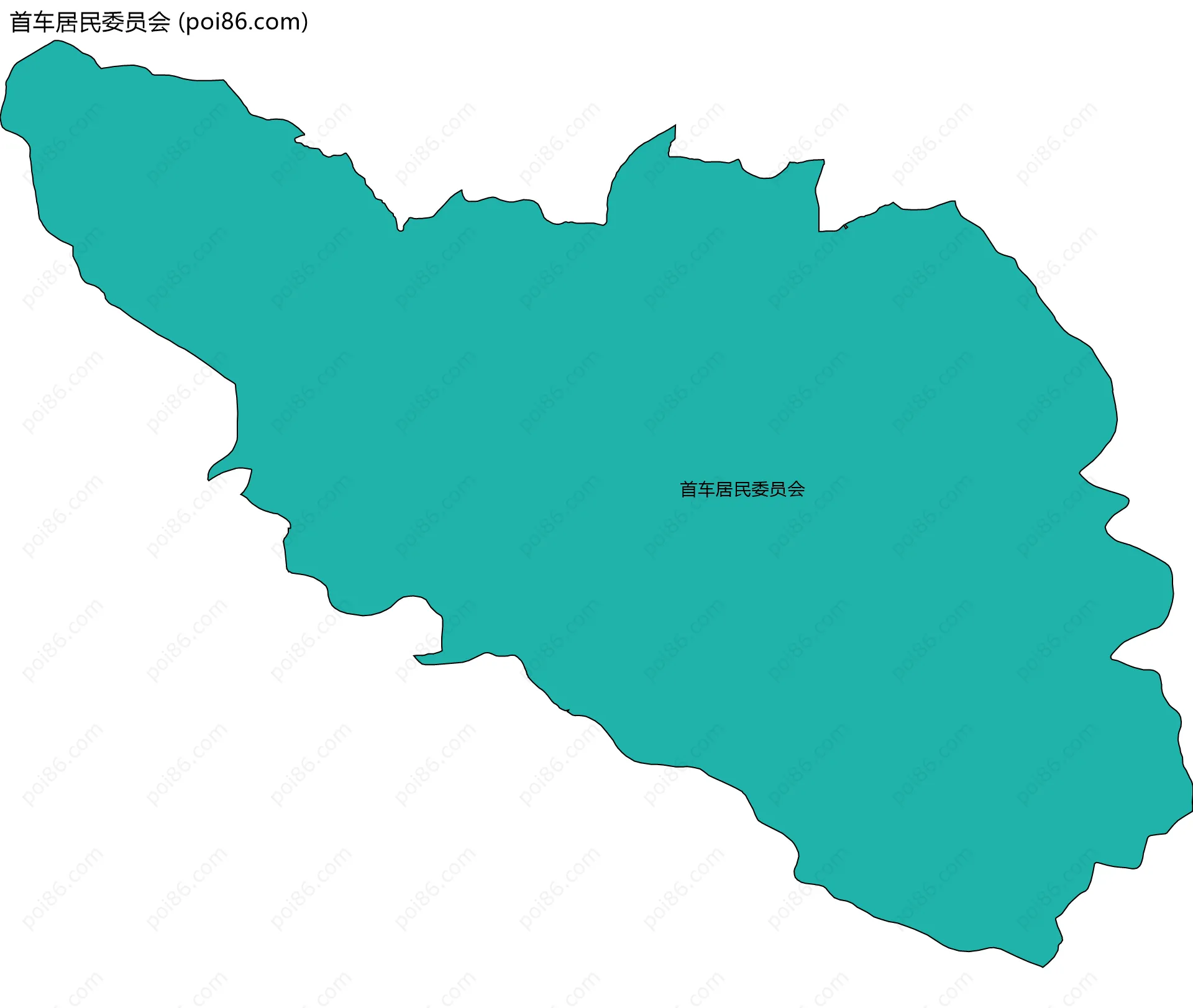 首车居民委员会边界地图