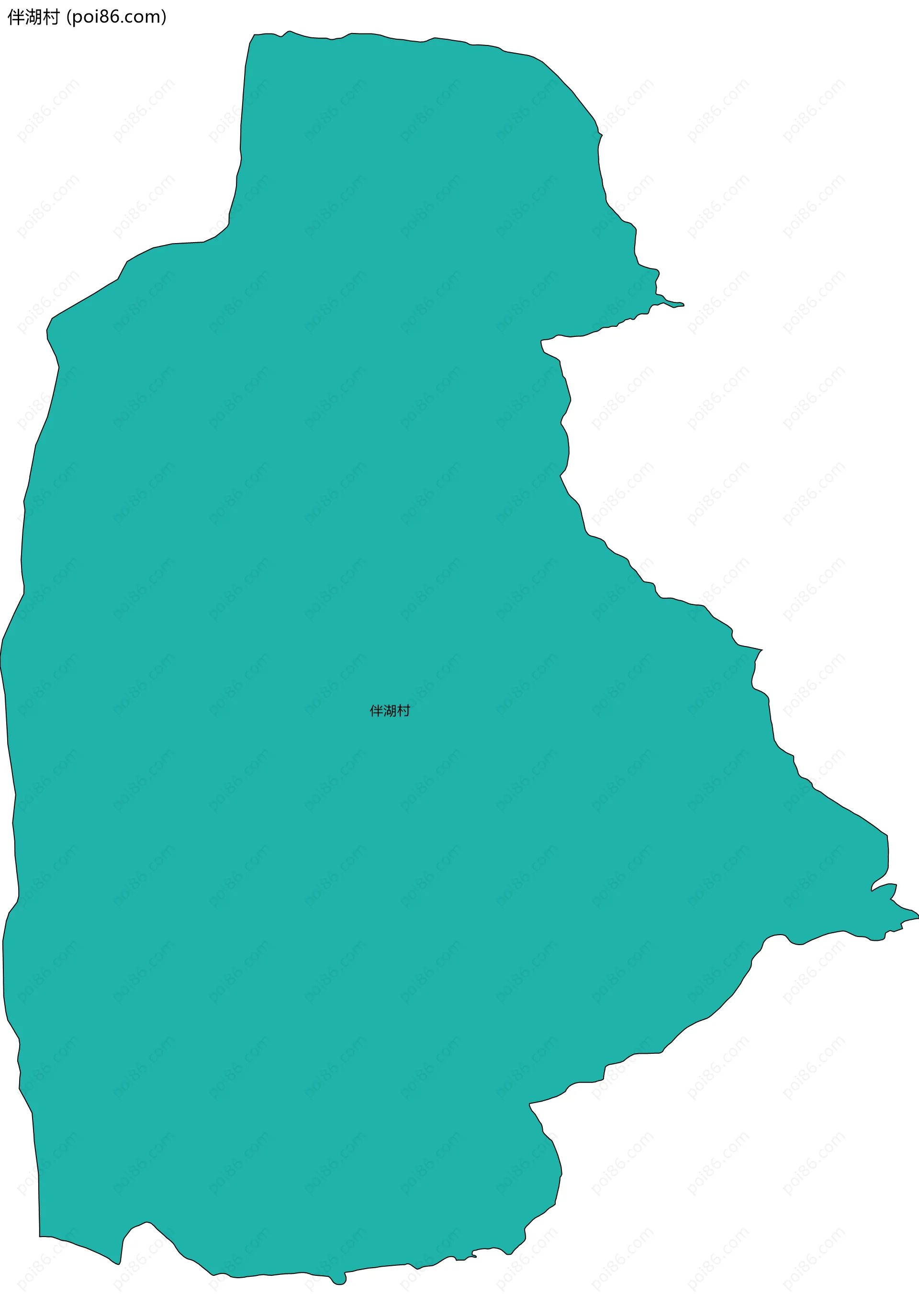 伴湖村边界地图