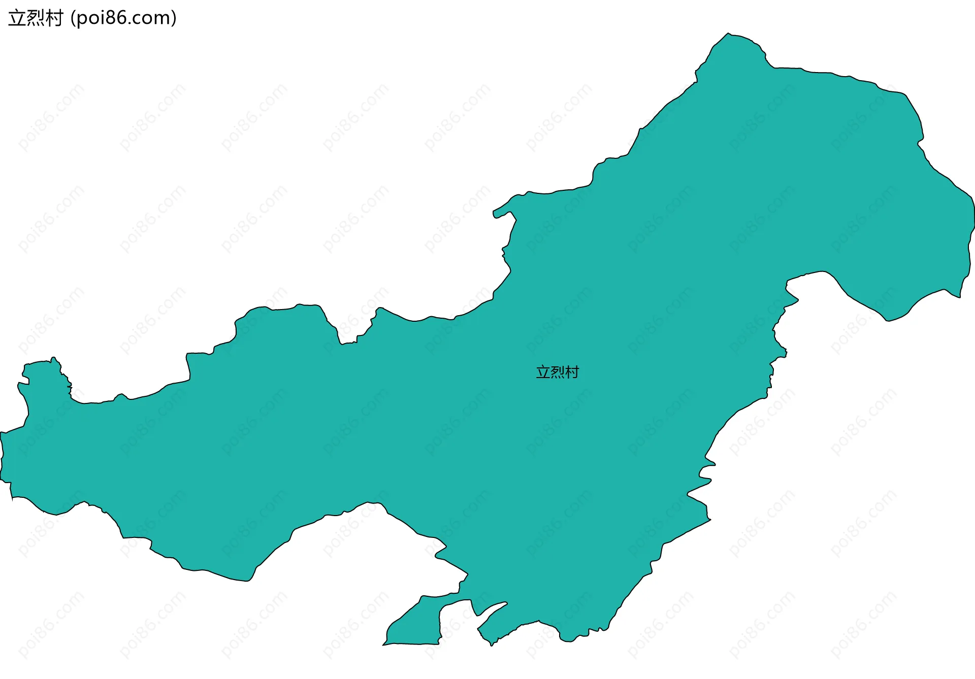 立烈村边界地图