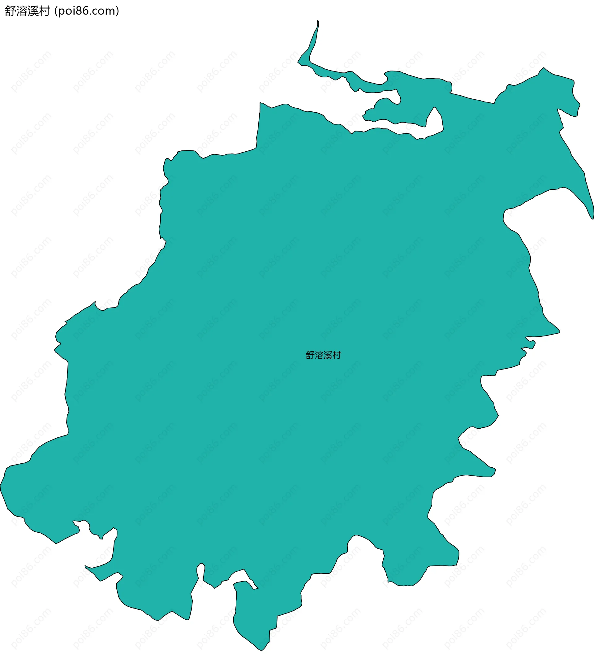 舒溶溪村边界地图
