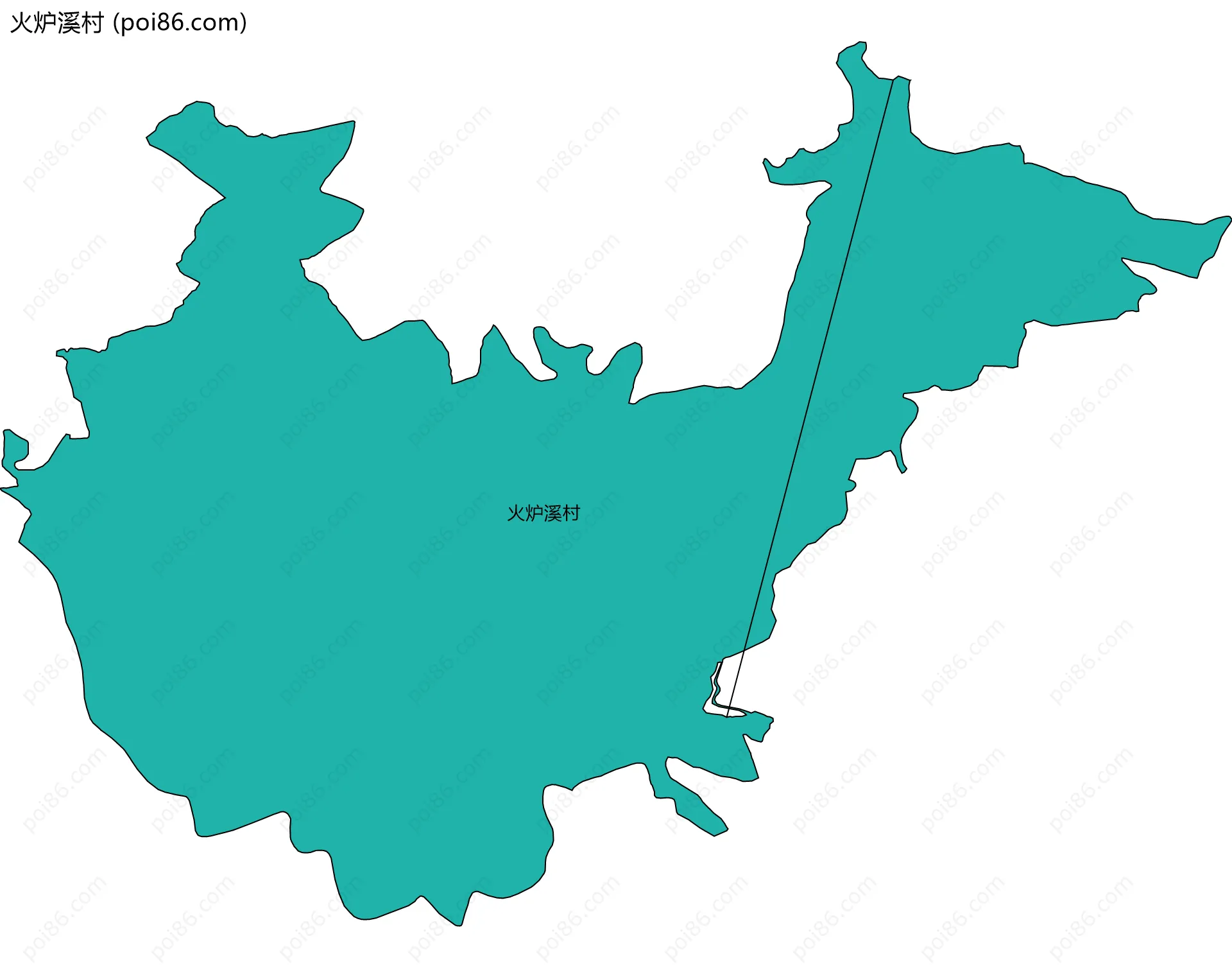火炉溪村边界地图