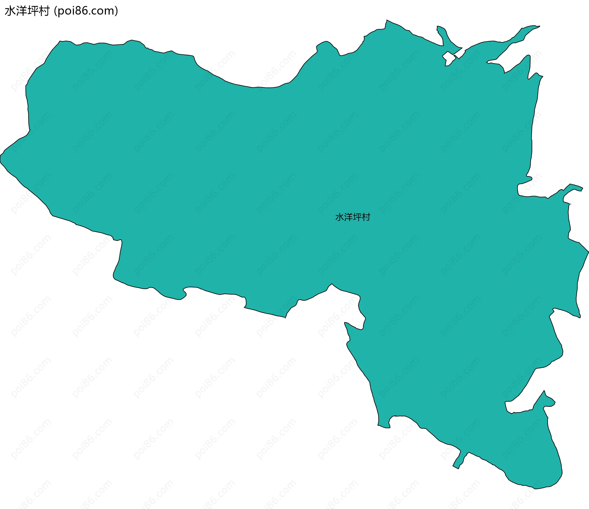 水洋坪村边界地图