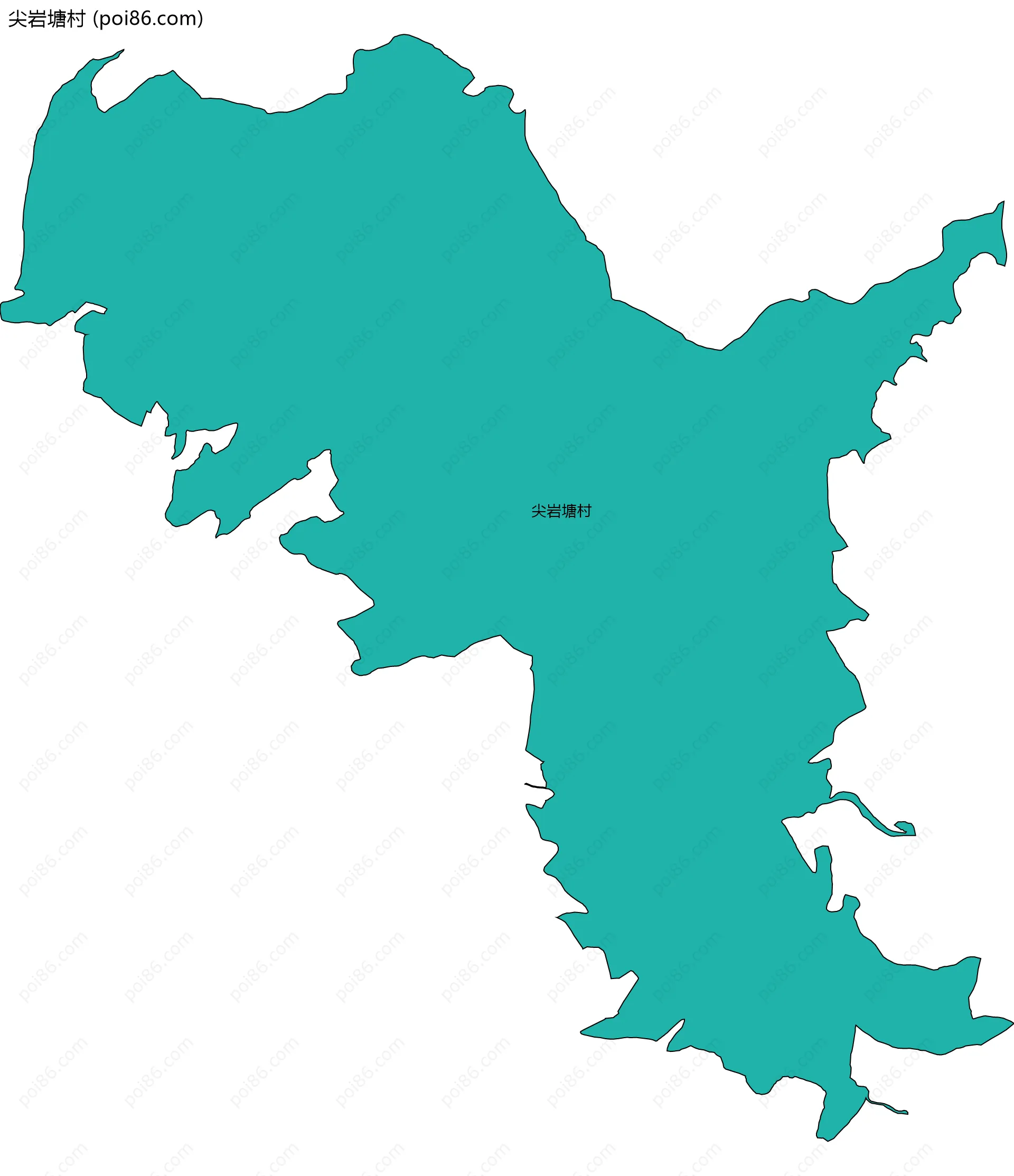 尖岩塘村边界地图