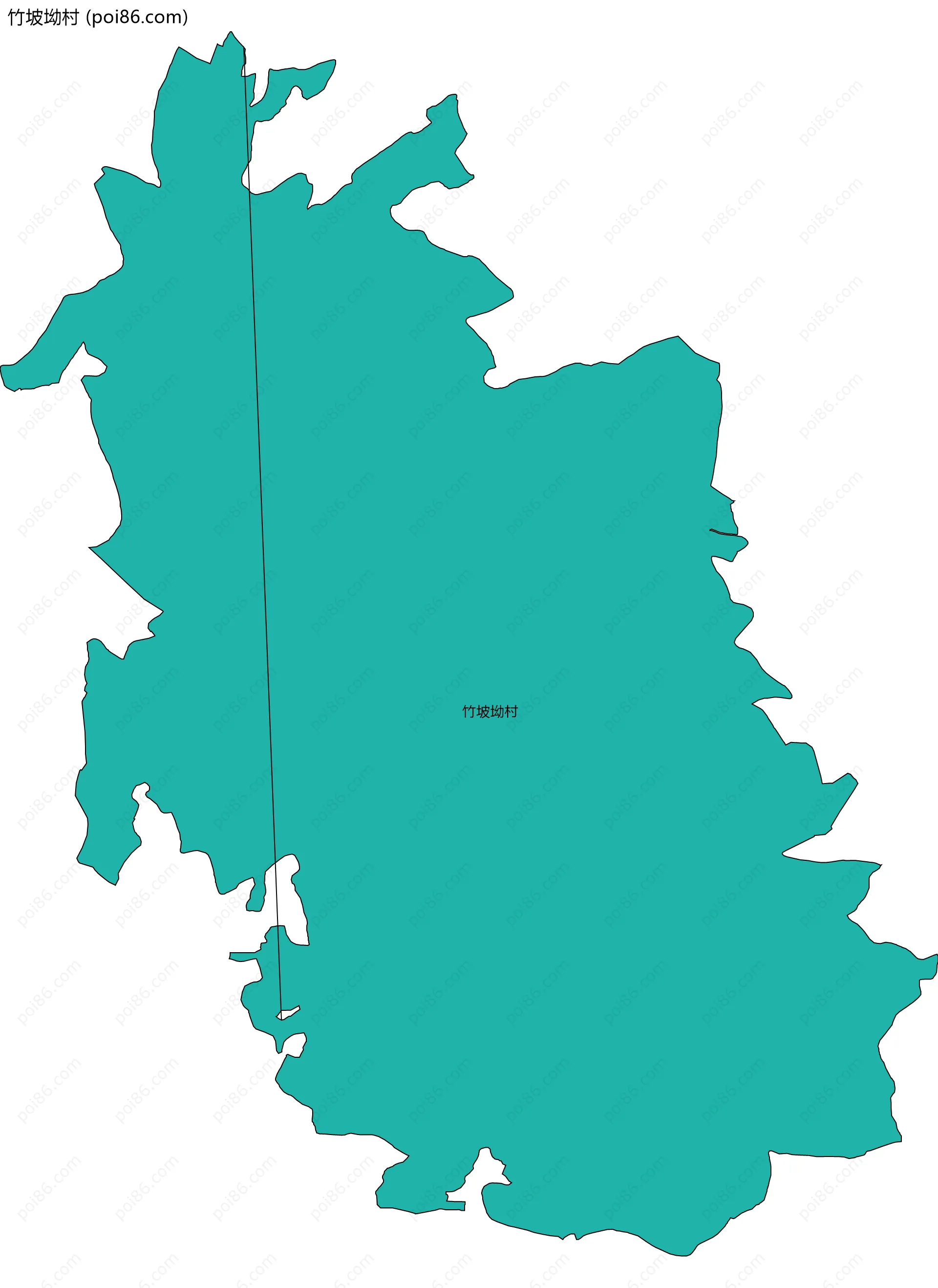 竹坡坳村边界地图