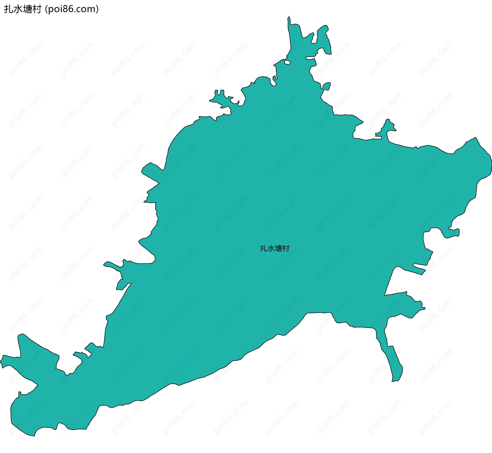扎水塘村边界地图