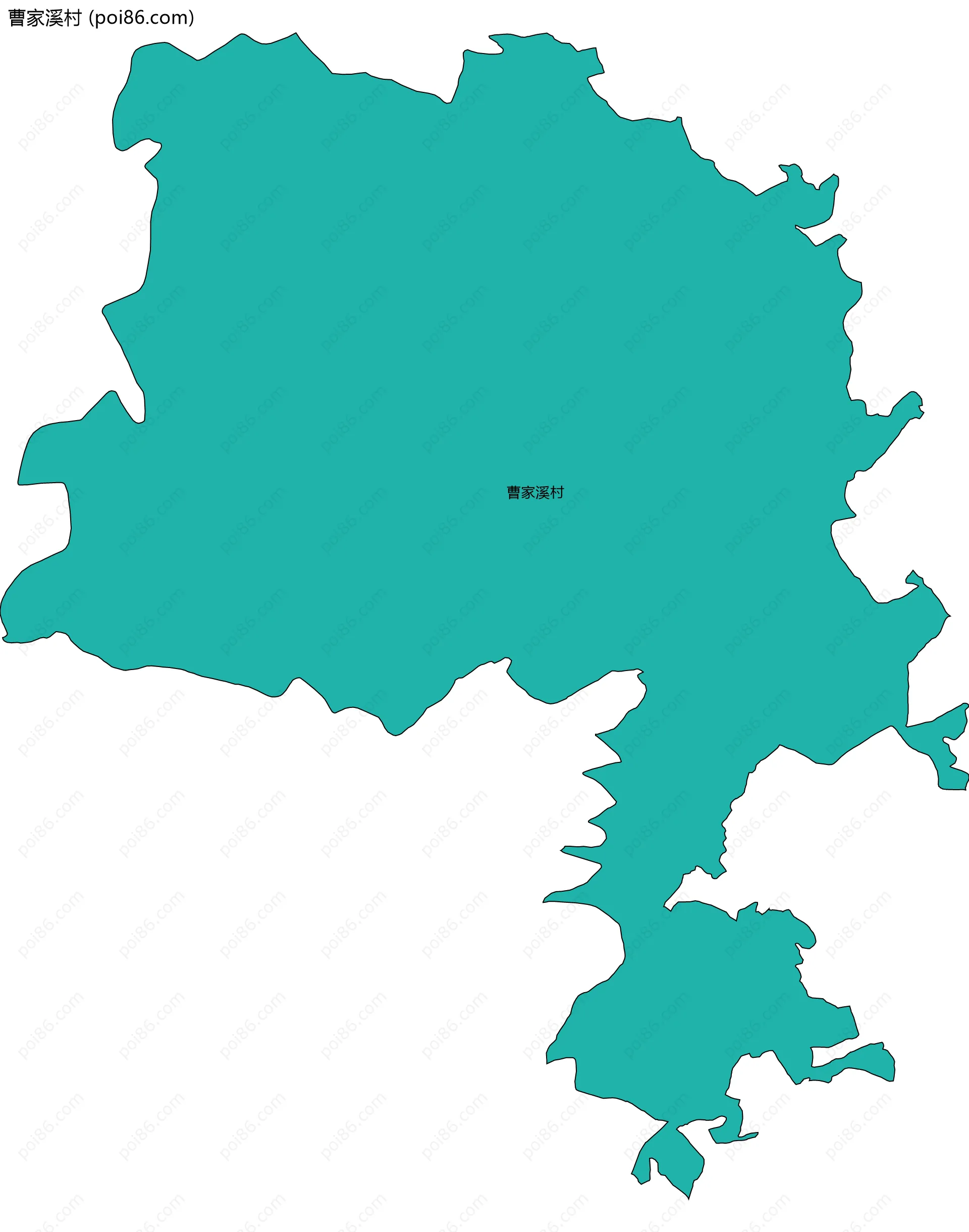 曹家溪村边界地图