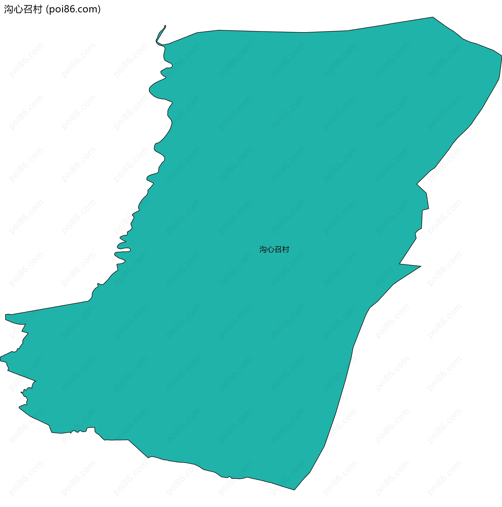 沟心召村边界地图