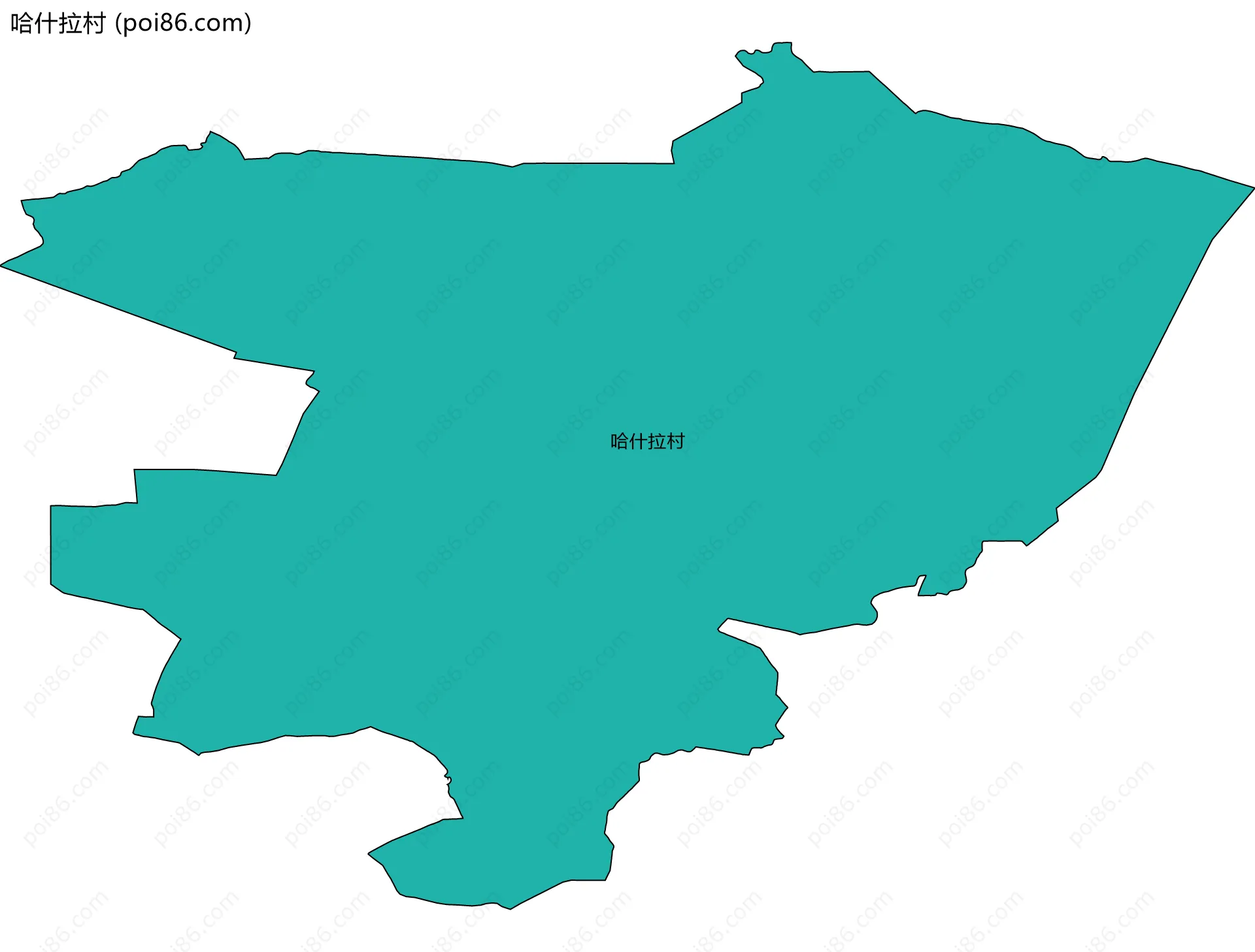 哈什拉村边界地图