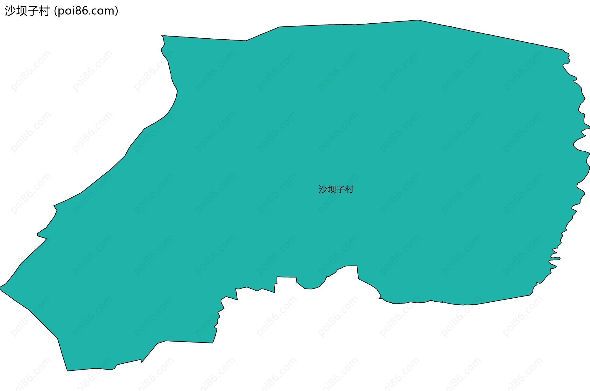 沙坝子村边界地图