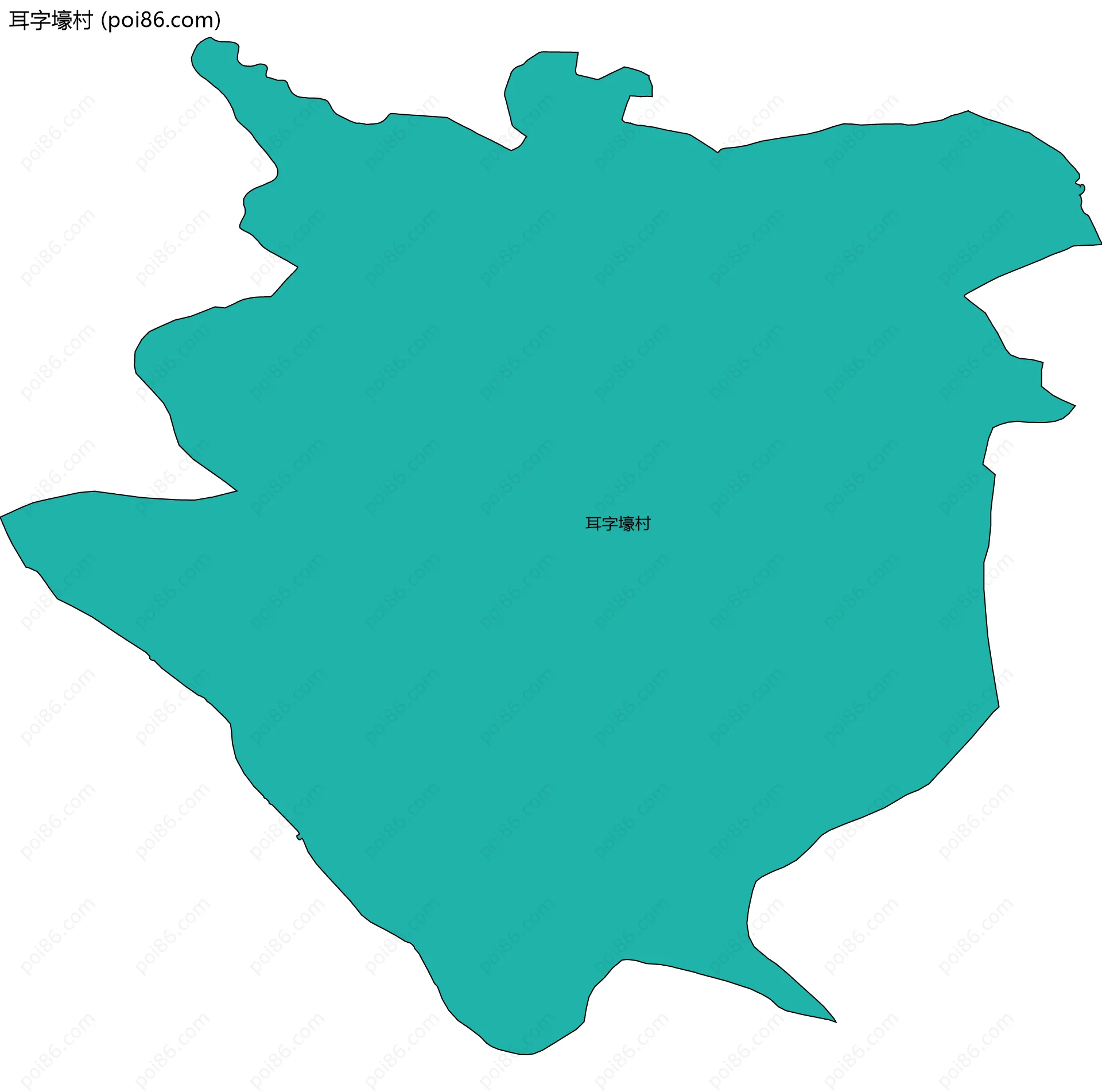 耳字壕村边界地图