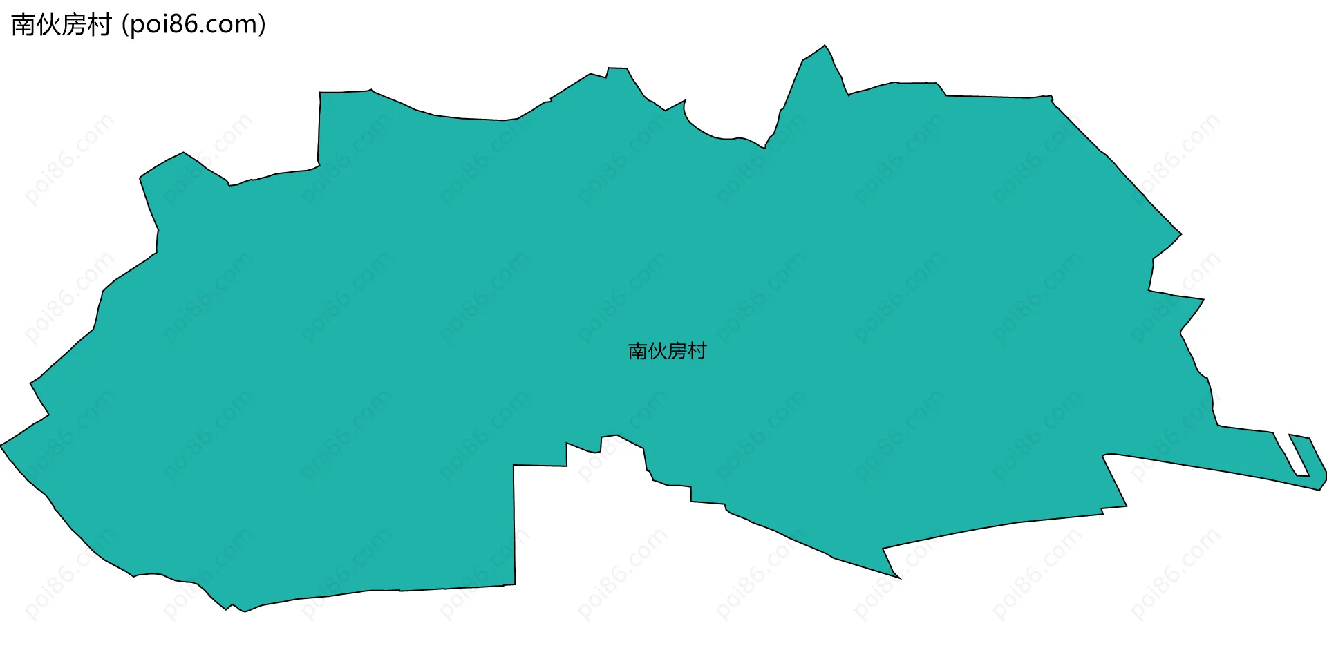 南伙房村边界地图