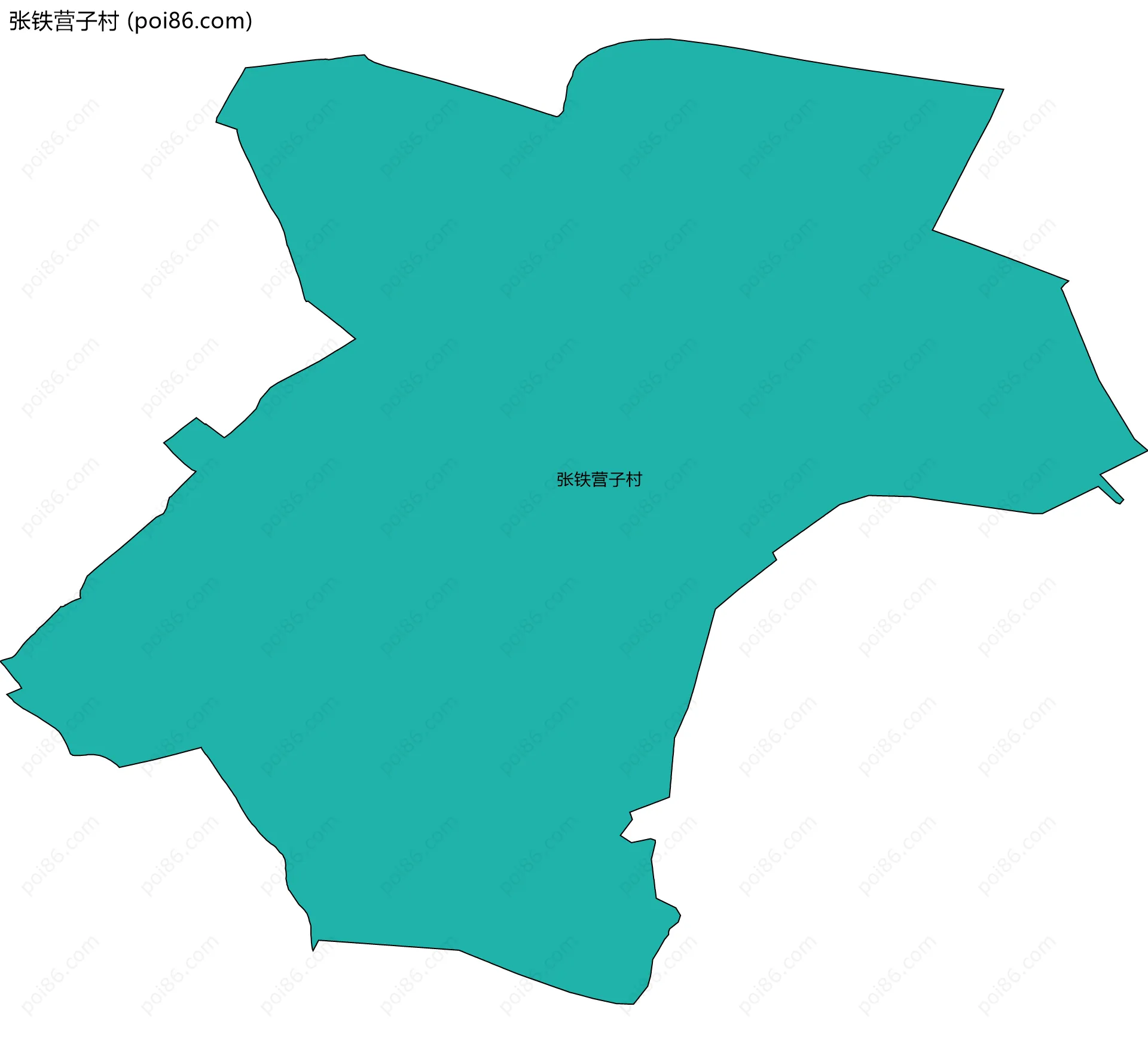 张铁营子村边界地图