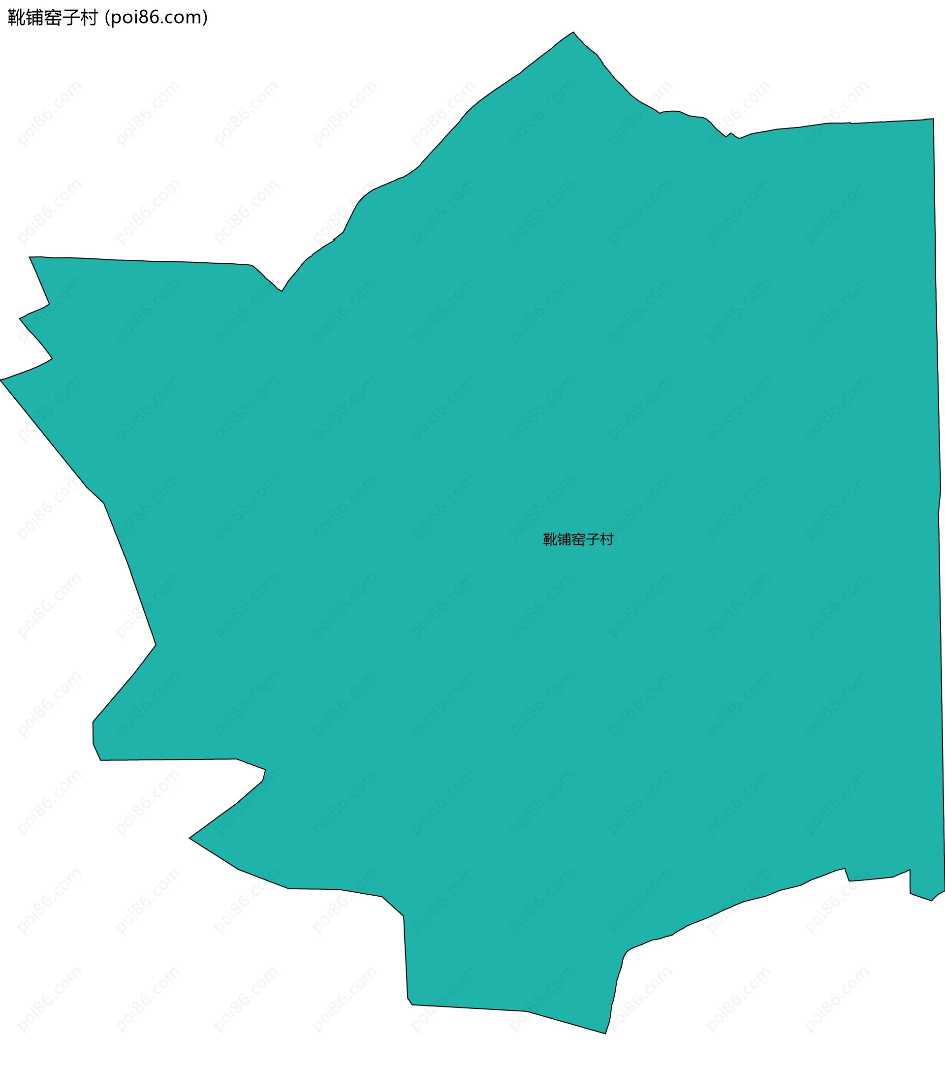 靴铺窑子村边界地图