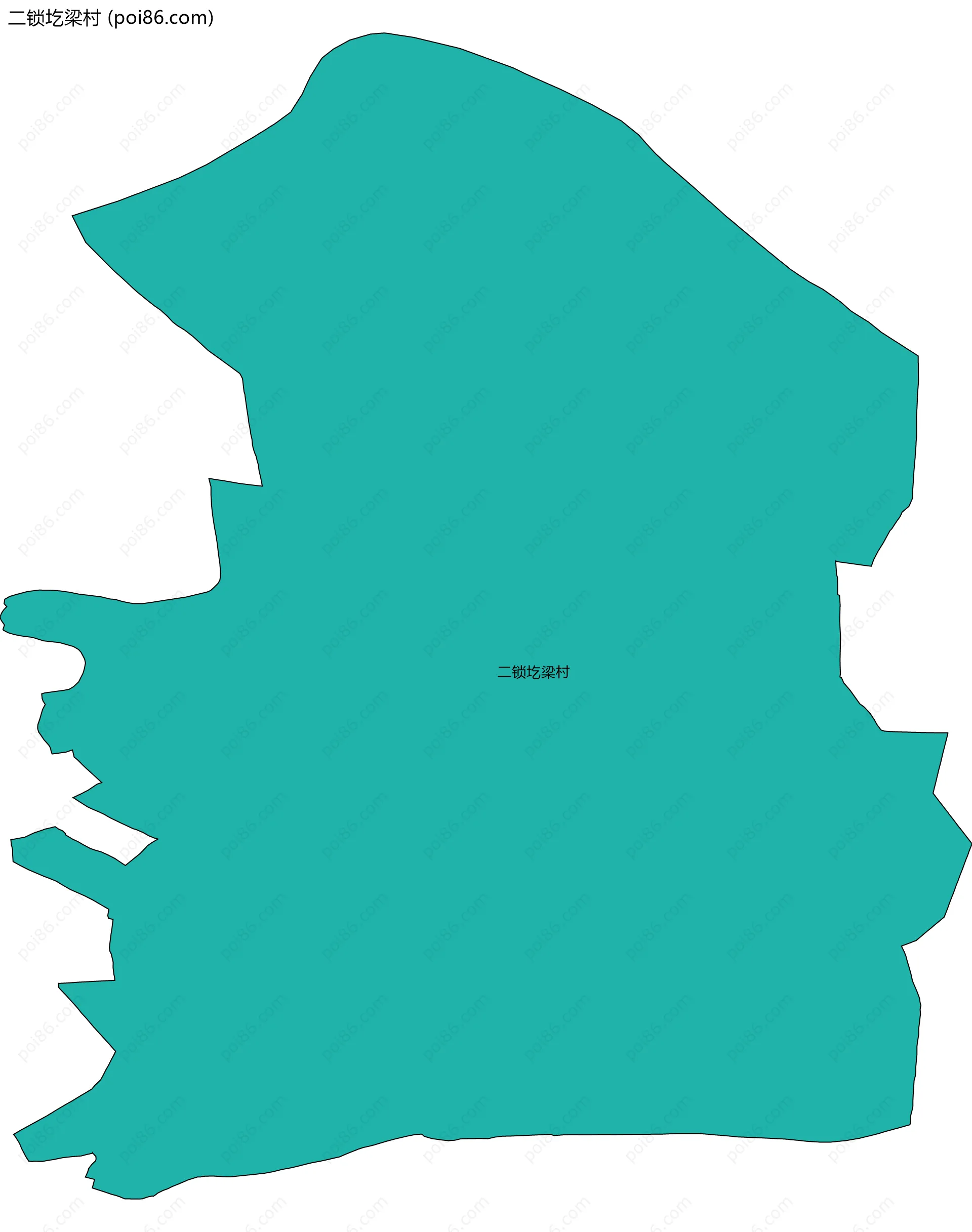 二锁圪梁村边界地图