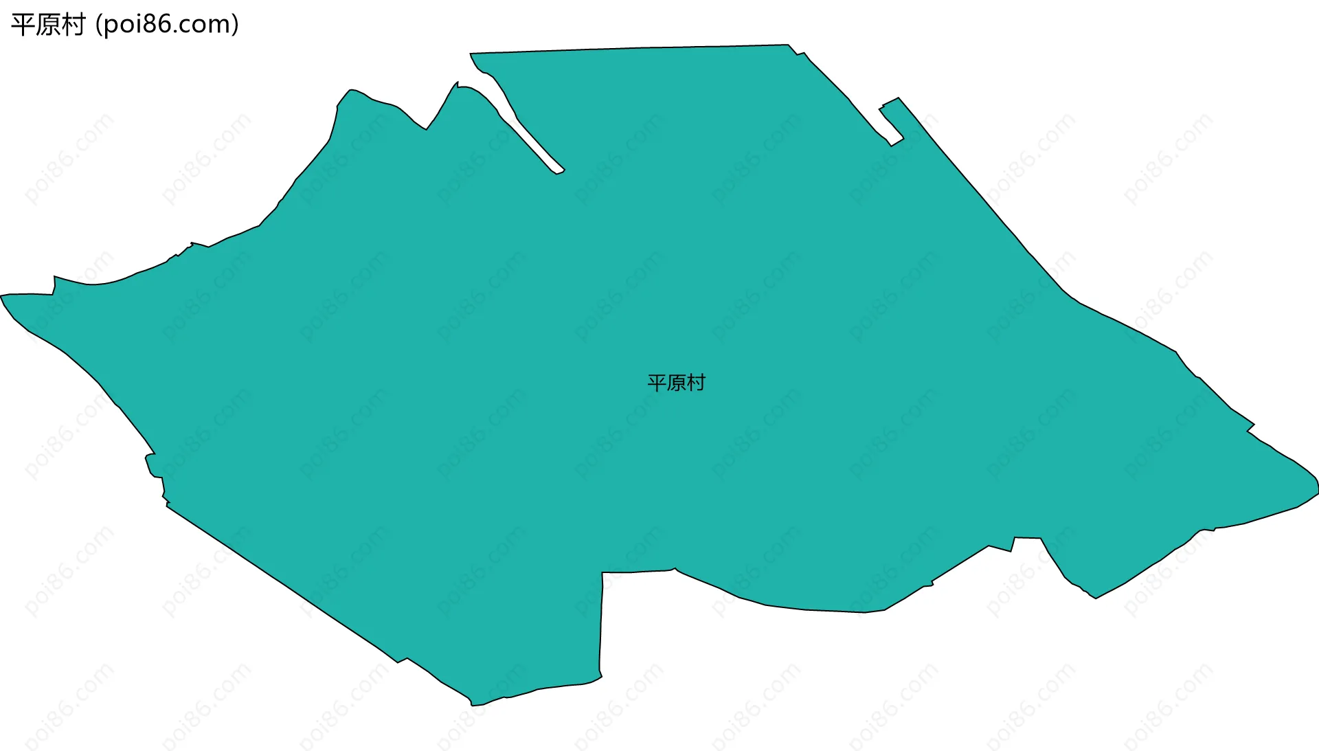 平原村边界地图