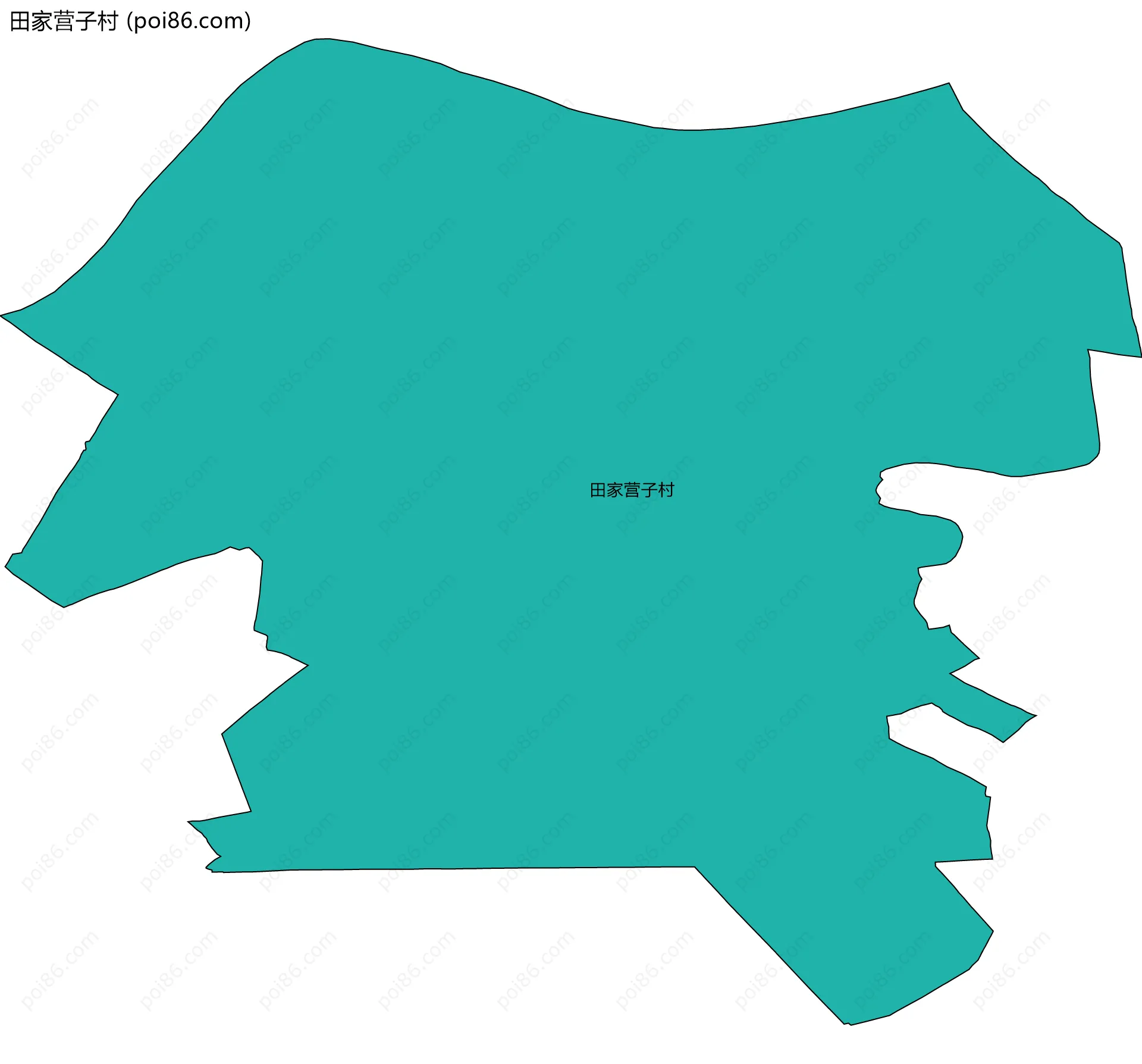 田家营子村边界地图