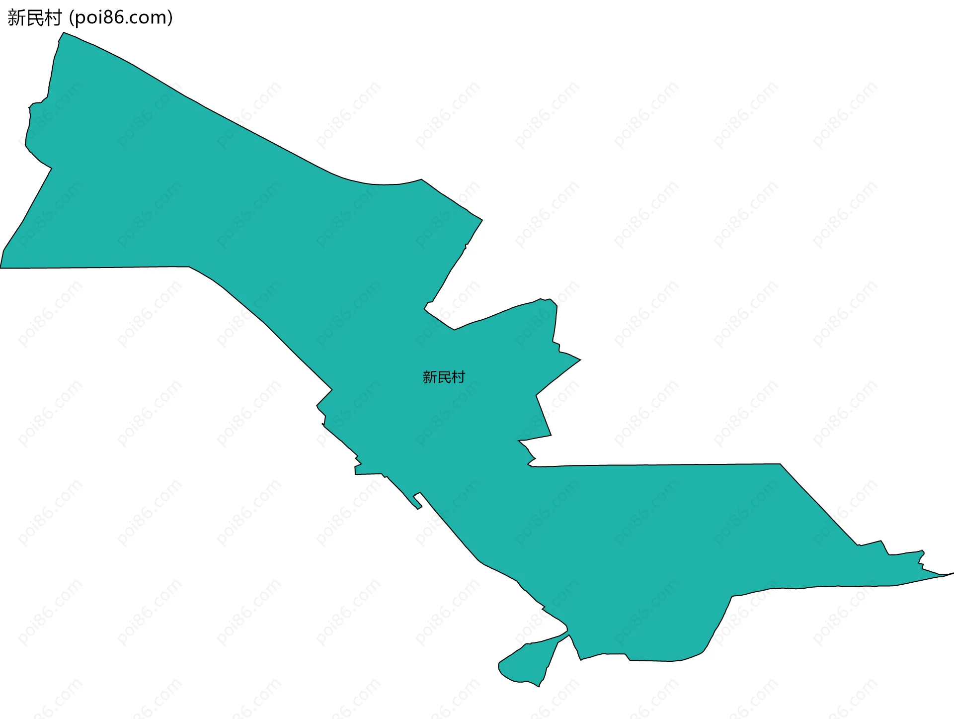 新民村边界地图