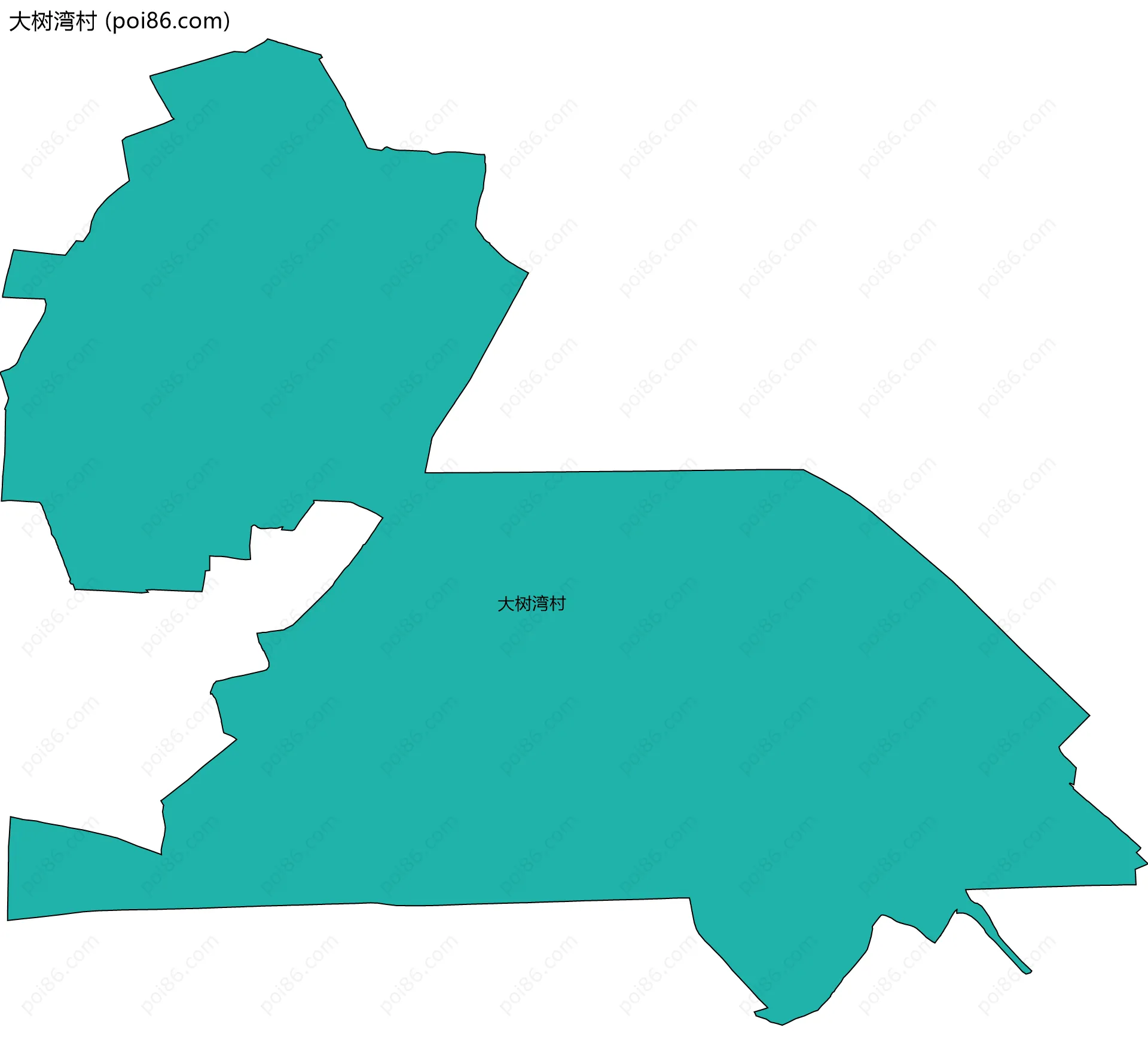 大树湾村边界地图