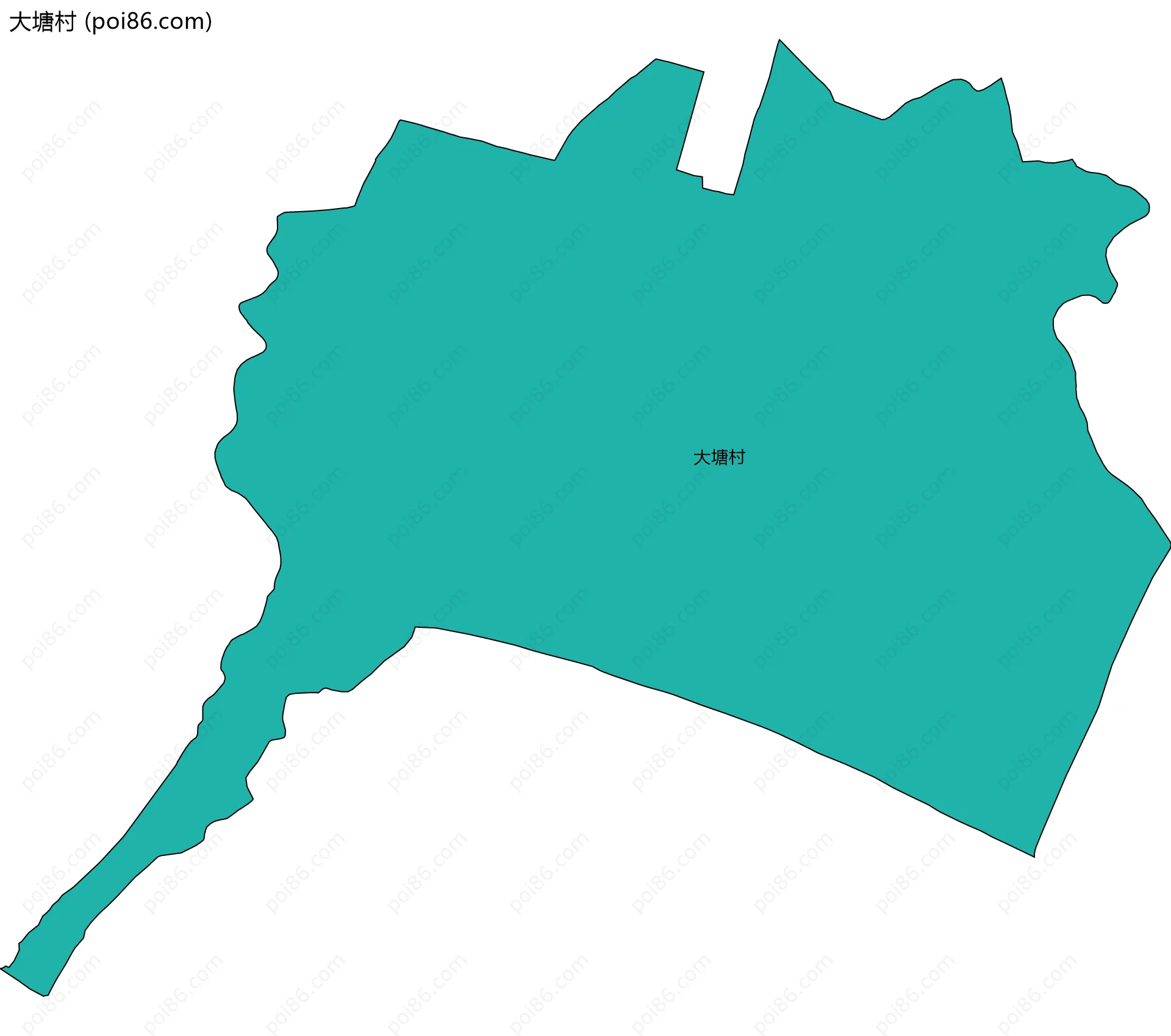 大塘村边界地图