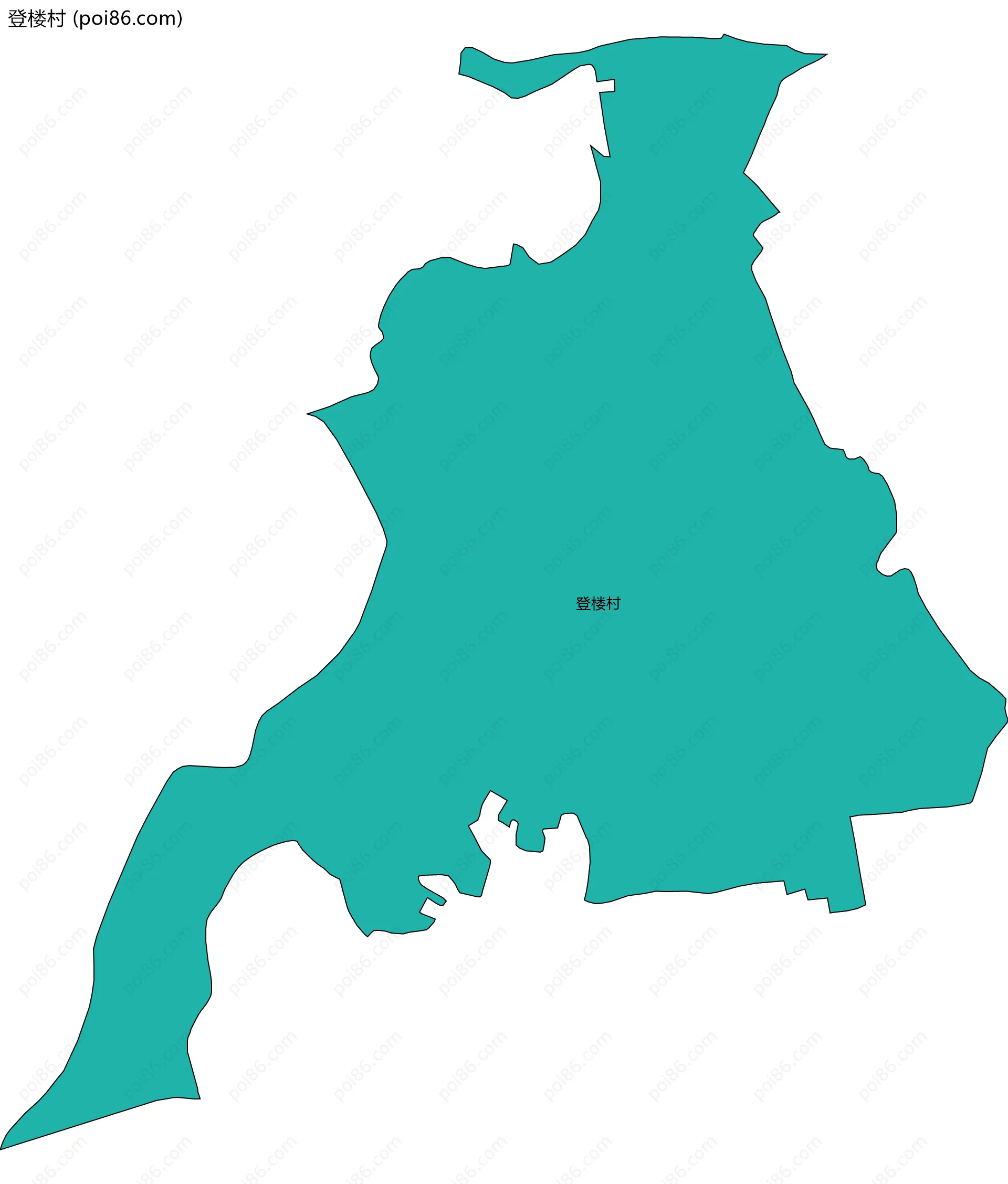 登楼村边界地图