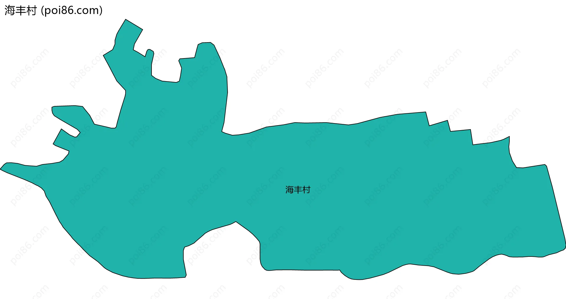 海丰村边界地图