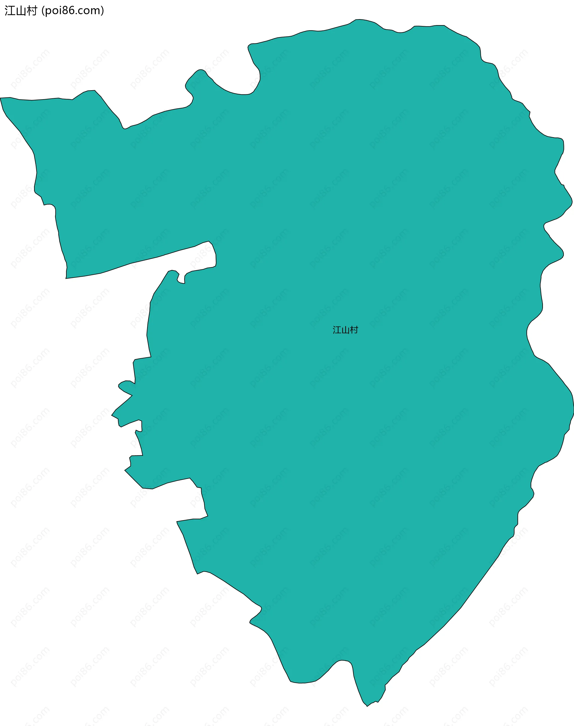 江山村边界地图